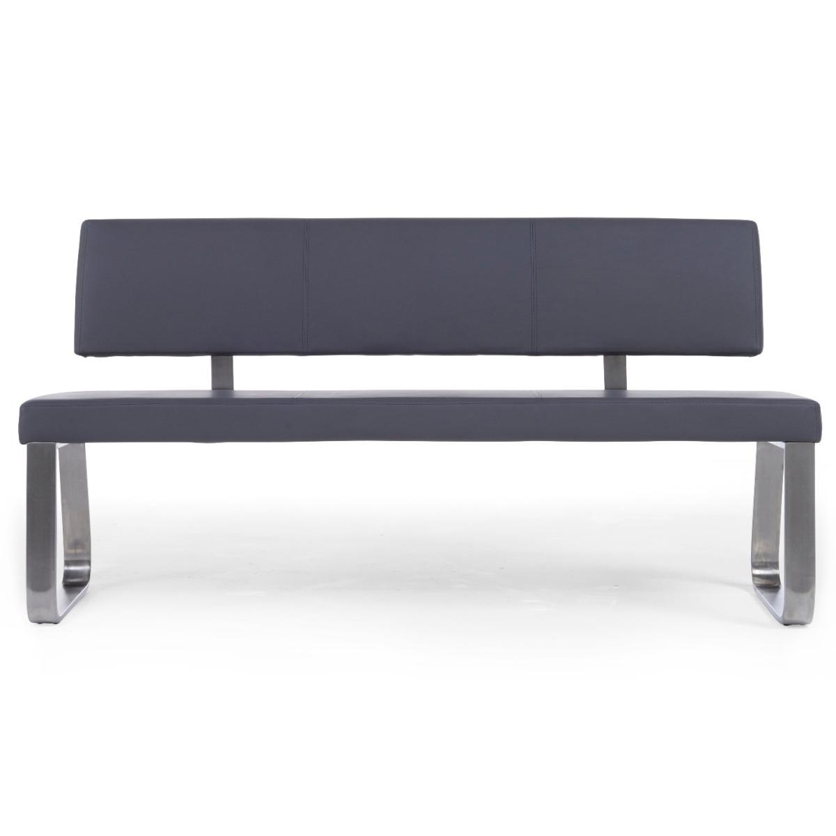 Atlanta 200cm Light Grey High Gloss Dining Table with 6 Grey Austin Chairs with 1 Grey Bench – image 18