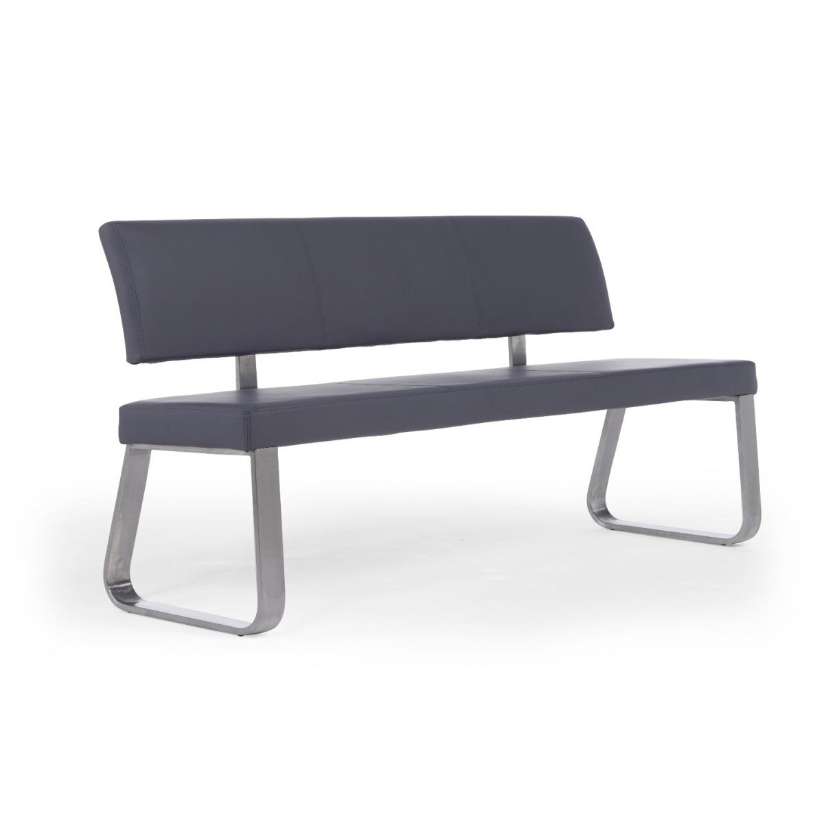 Atlanta 200cm Light Grey High Gloss Dining Table with 6 Grey Austin Chairs with 1 Grey Bench – image 19