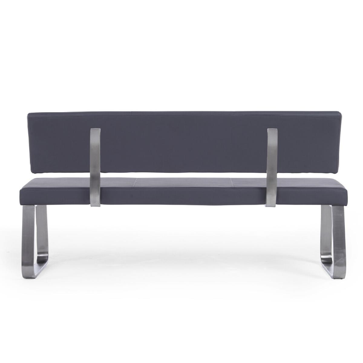 Atlanta 200cm Light Grey High Gloss Dining Table with 6 Grey Austin Chairs with 1 Grey Bench – image 22