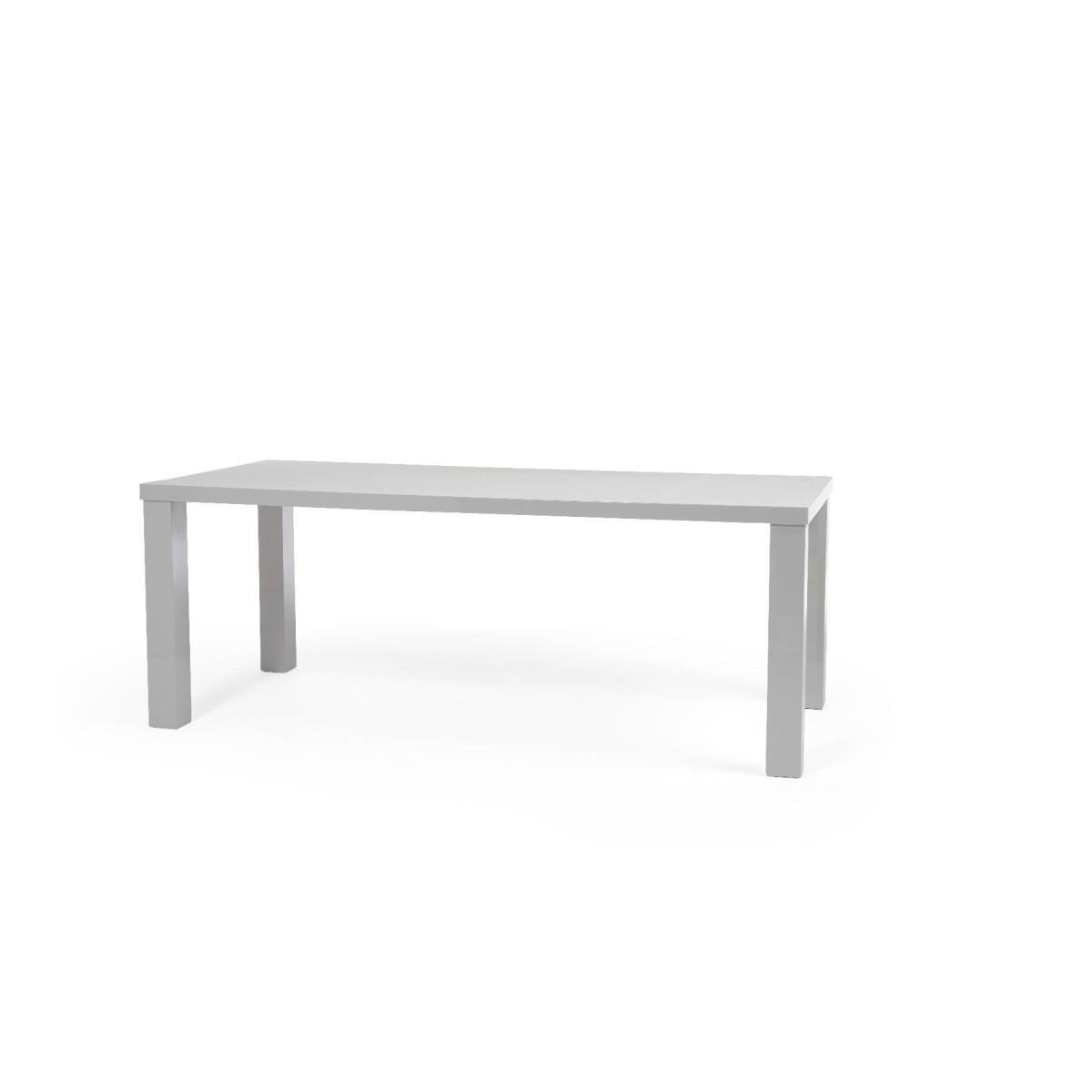 Atlanta 200cm Light Grey High Gloss Dining Table with 6 Grey Austin Chairs with 1 Grey Bench – image 10