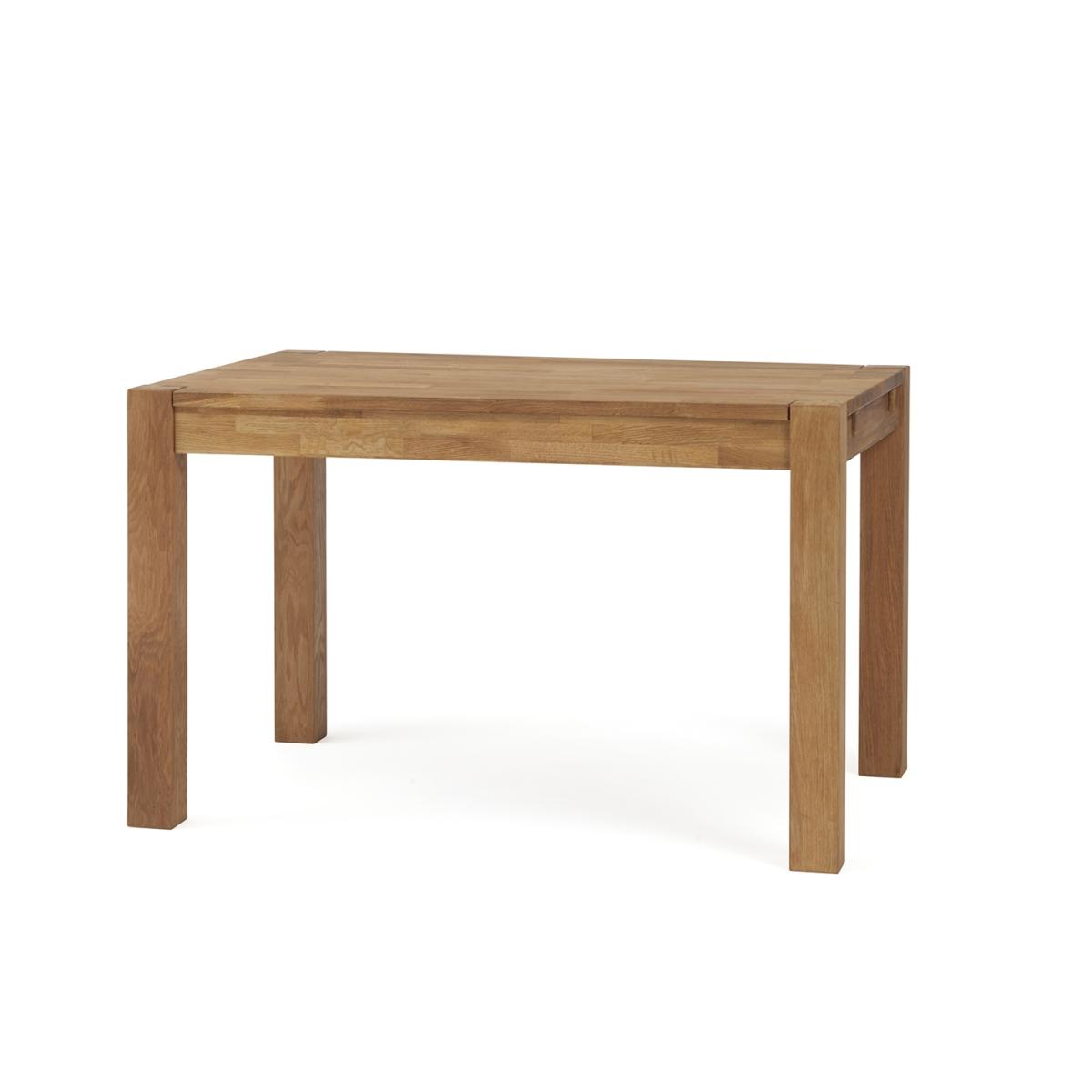Verona 120cm Solid Oak Dining Table With 6 Cream Isabella Fabric Chairs – image 14