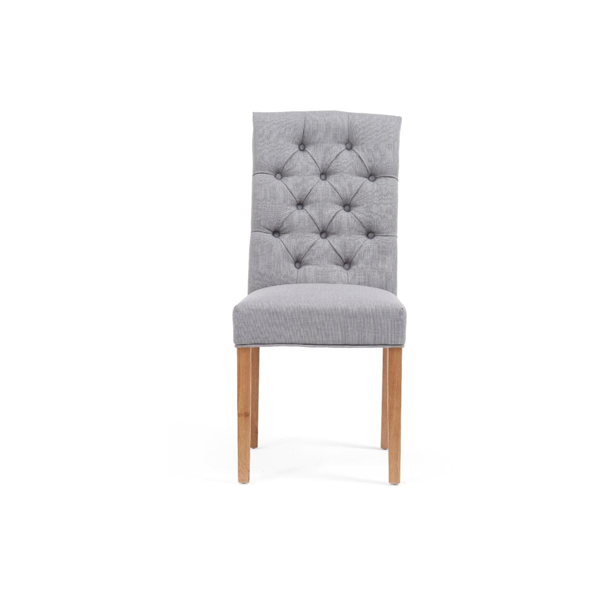Verona 120cm Solid Oak Dining Table With 6 Cream Isabella Fabric Chairs – image 18