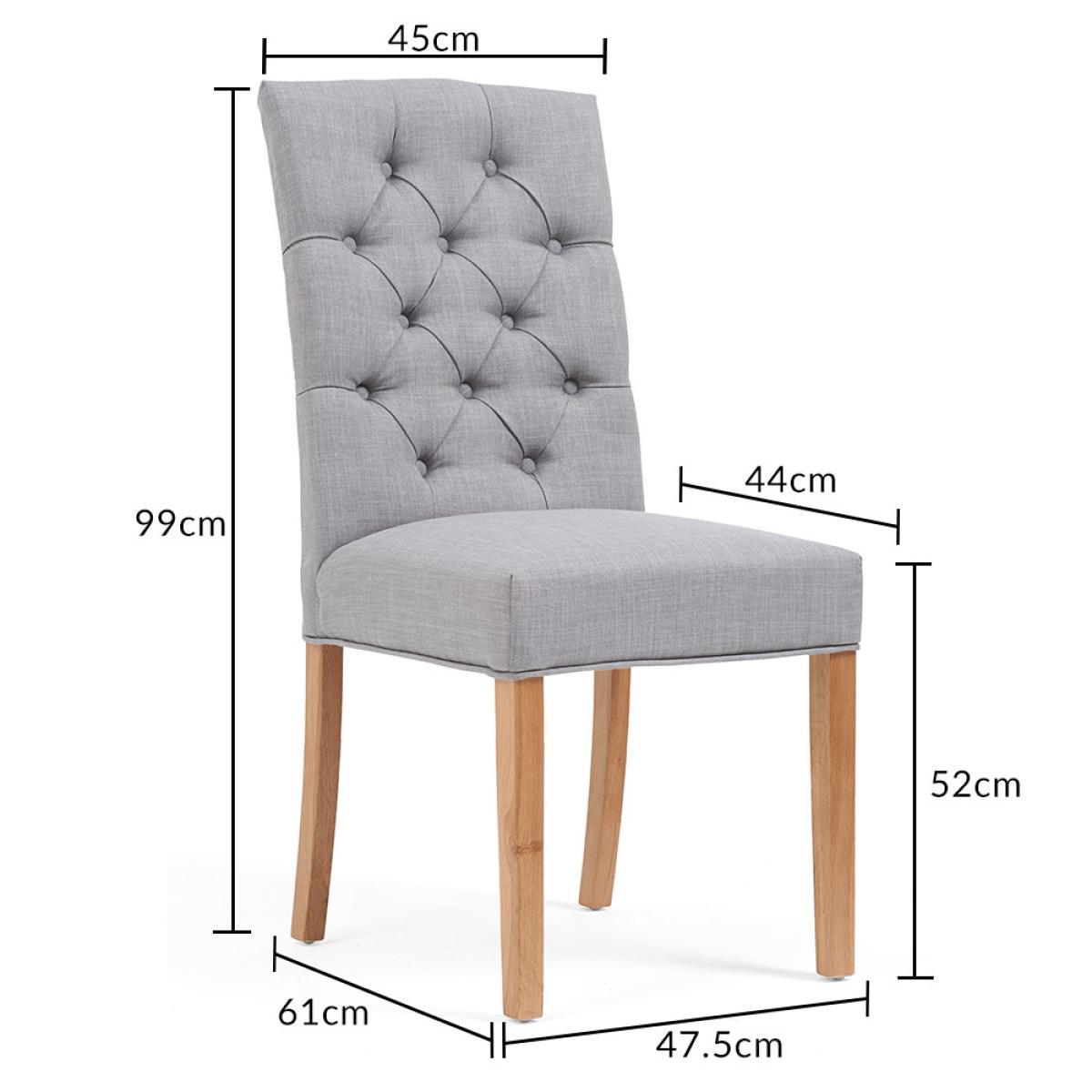 Verona 120cm Solid Oak Dining Table With 6 Cream Isabella Fabric Chairs – image 19