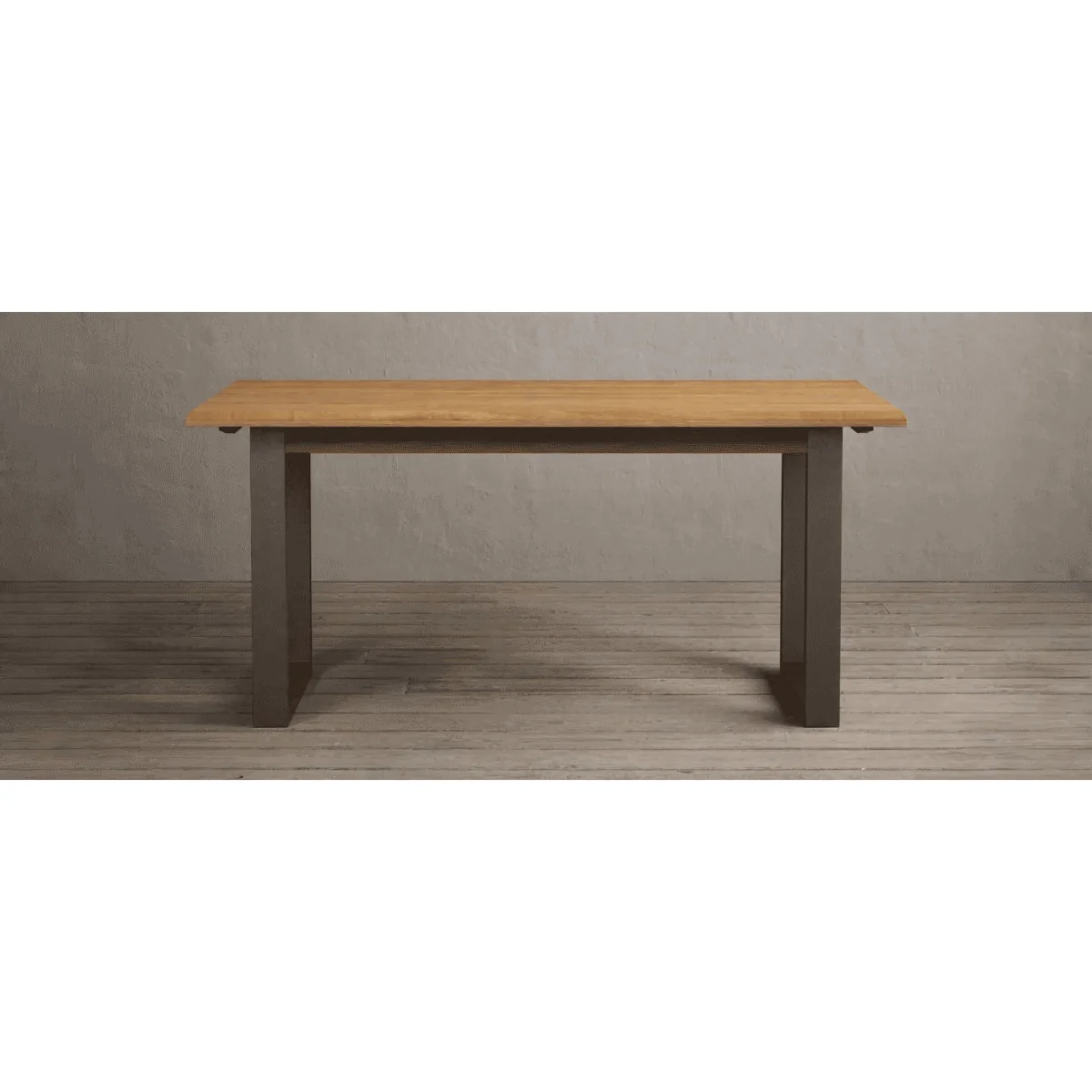 Parker 160cm Solid Oak Dining Table with 6 Brown Larson Chairs – image 2