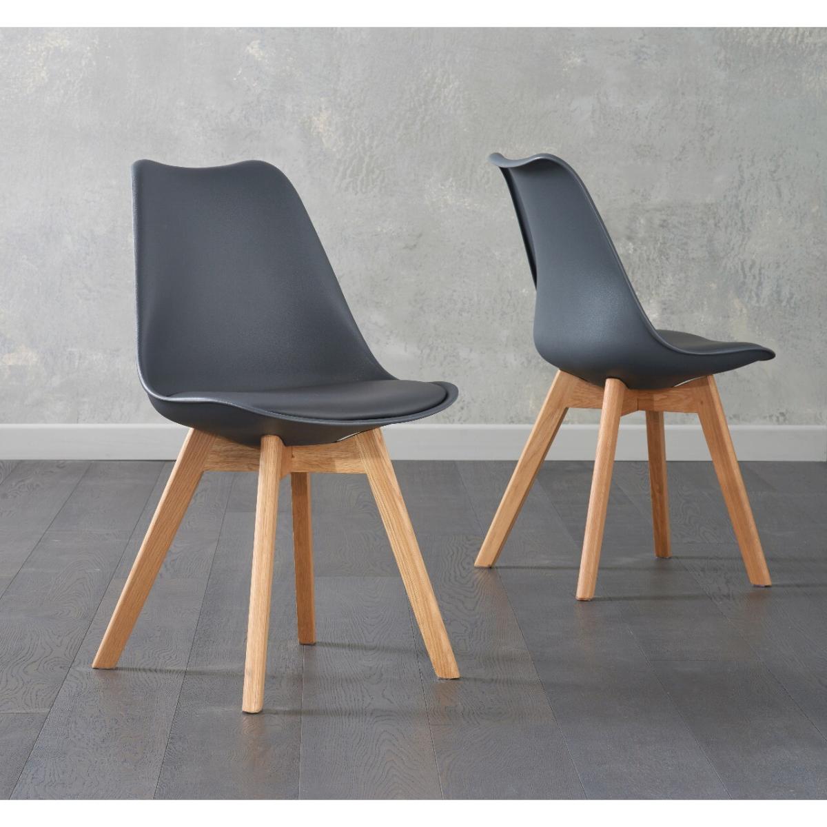 York 150cm Solid Oak Dining Table With 4 Dark Grey Orson Faux Leather Chairs And 1 York Bench – image 23