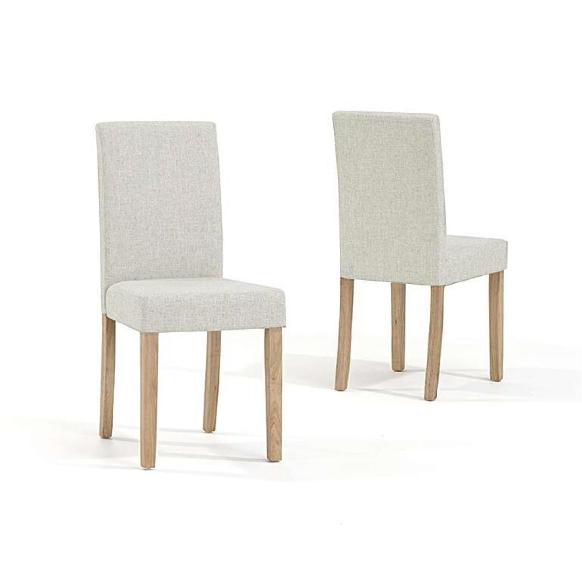 Extending York 70cm Solid Oak Dining Table With 2 Grey Lila Fabric Chairs – image 2