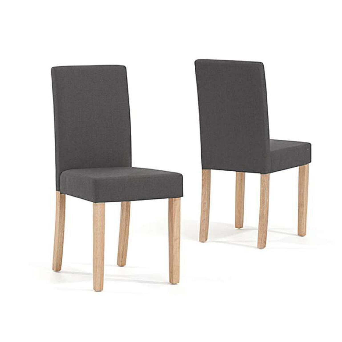 Extending York 70cm Solid Oak Dining Table With 2 Grey Lila Fabric Chairs – image 4