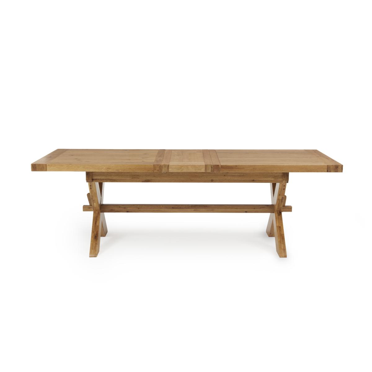 Bordeaux 200cm Solid Oak Extending Dining Table with Knightsbridge Velvet Chairs - Blue, 6 Chairs – image 17