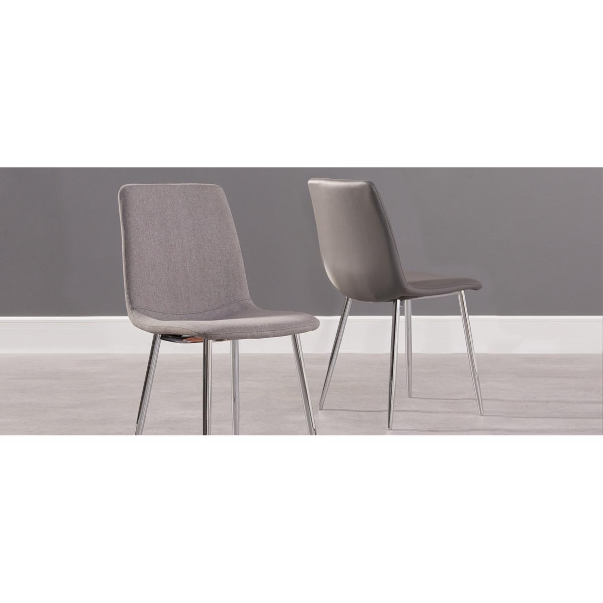Seattle 120cm White High Gloss Dining Table With 4 Grey Astrid Faux Leather Chairs – image 9