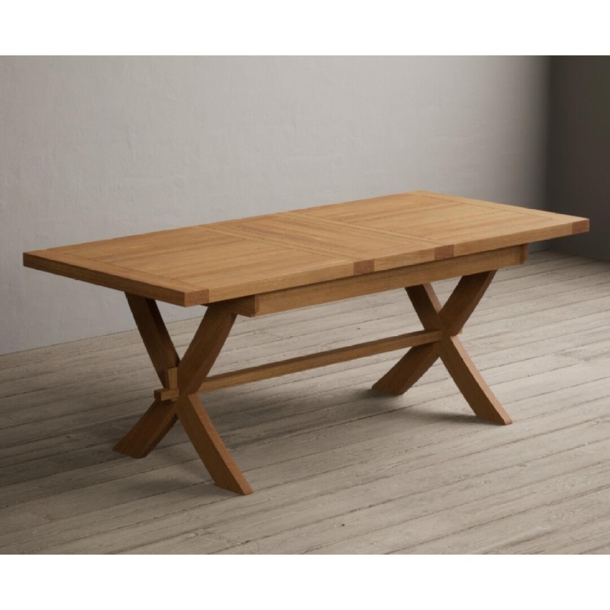Extending Buckley 160cm Solid Oak Dining Table with 8 Cream Natural Solid Oak Chairs – image 50