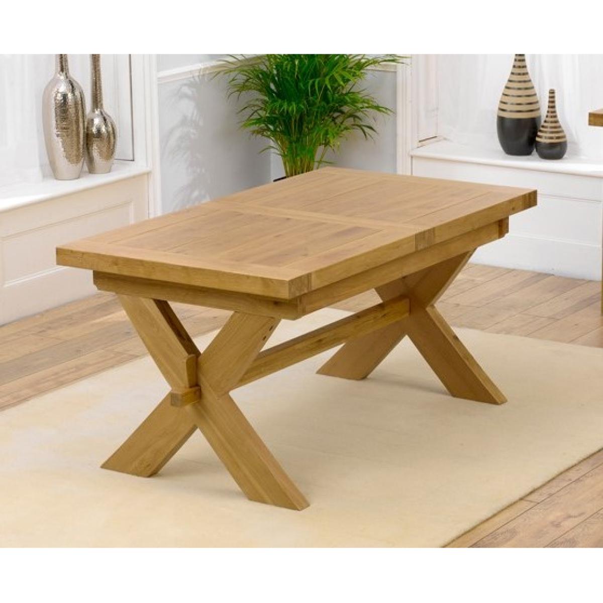 Extending Buckley 160cm Solid Oak Dining Table with 8 Cream Natural Solid Oak Chairs – image 51
