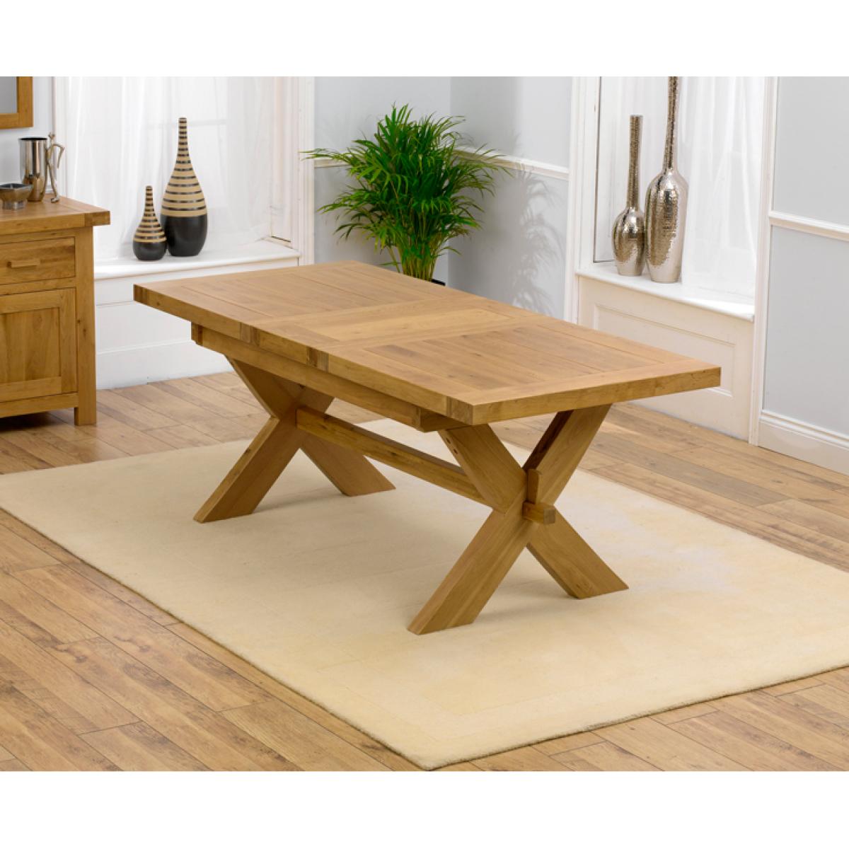 Extending Buckley 160cm Solid Oak Dining Table with 8 Cream Natural Solid Oak Chairs – image 52