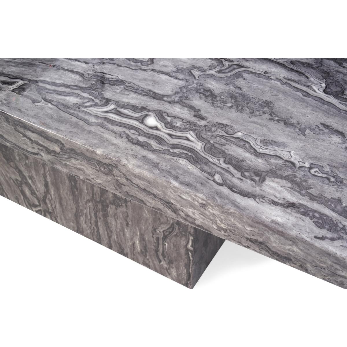 Crema 220cm Grey Marble Dining Table With 6 Grey Austin Chairs – image 16