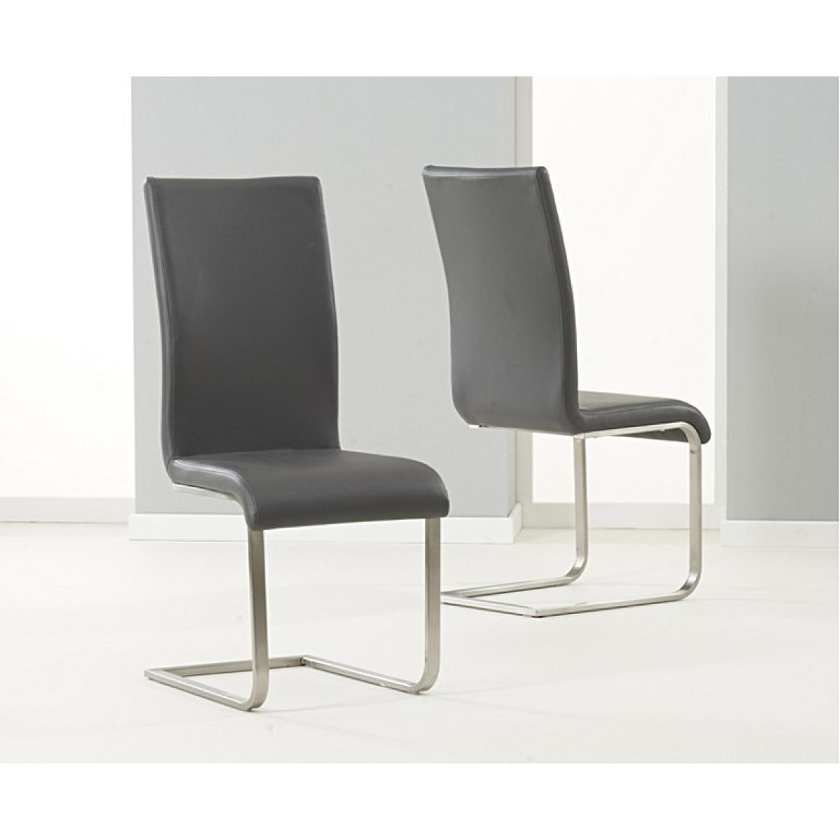 Crema 220cm Grey Marble Dining Table With 6 Grey Austin Chairs – image 5