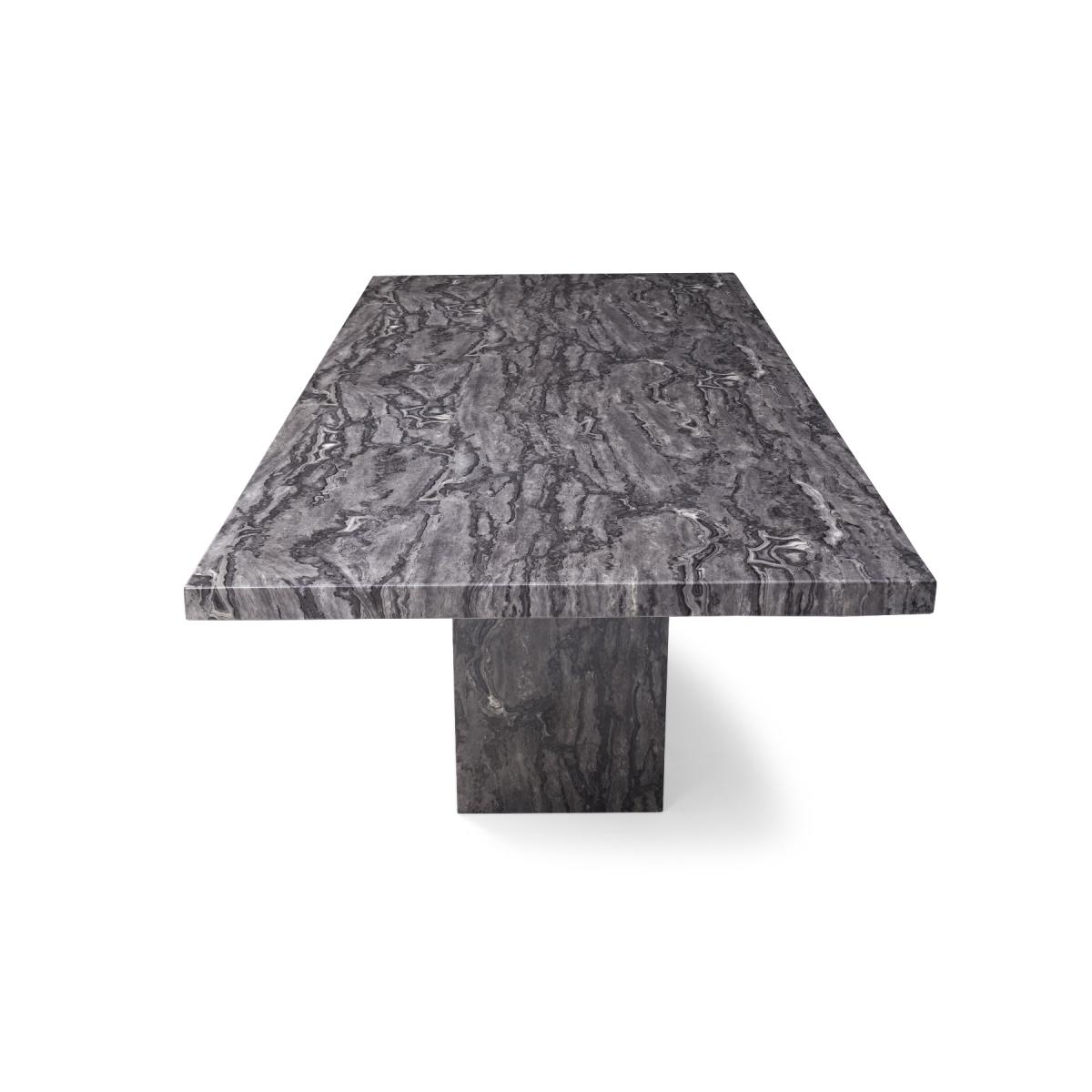 Crema 220cm Grey Marble Dining Table With 6 Grey Austin Chairs – image 8