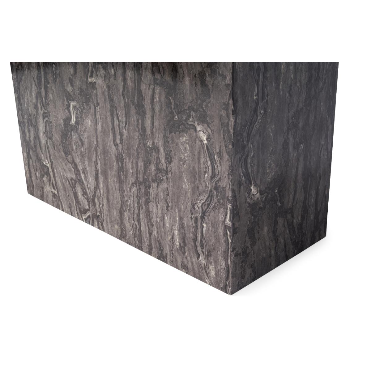 Crema 220cm Grey Marble Dining Table With 6 Grey Austin Chairs – image 9