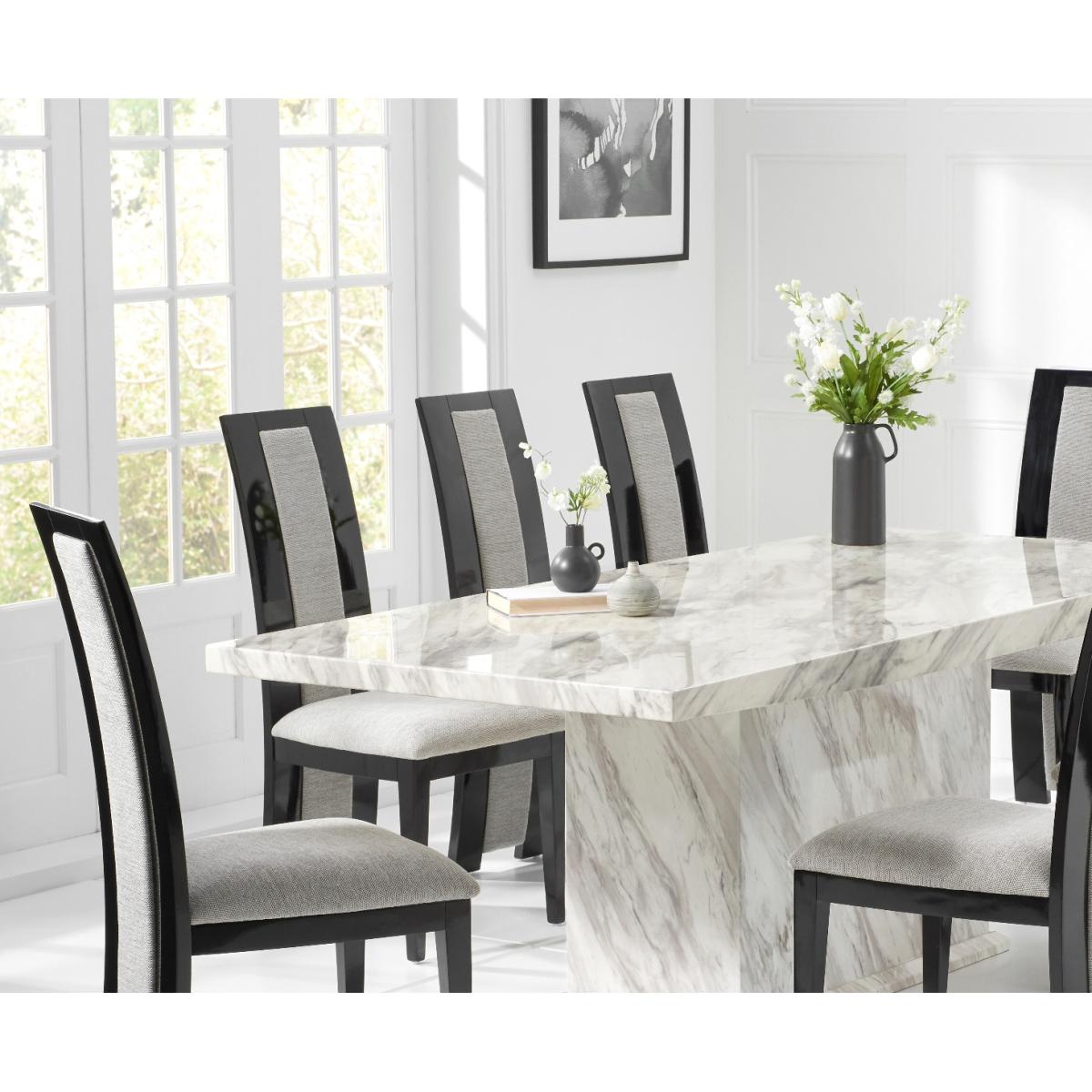 Calacatta 180cm Marble Dining Table with Raphael Chairs – image 2