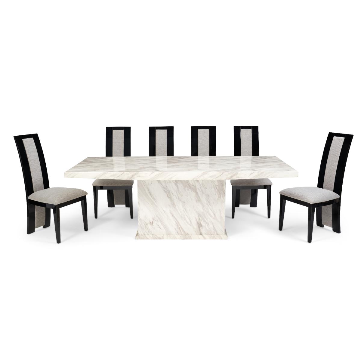 Calacatta 180cm Marble Dining Table with Raphael Chairs – image 6