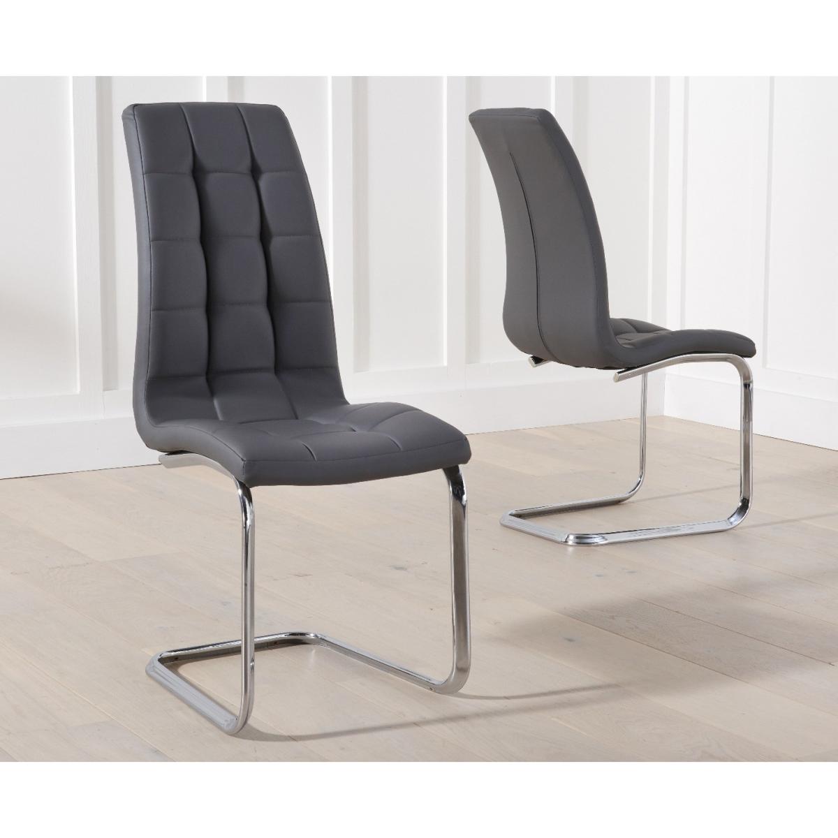 Extending Jacob 180cm Grey Stone Dining Table with 8 Grey Vigo Chairs – image 5