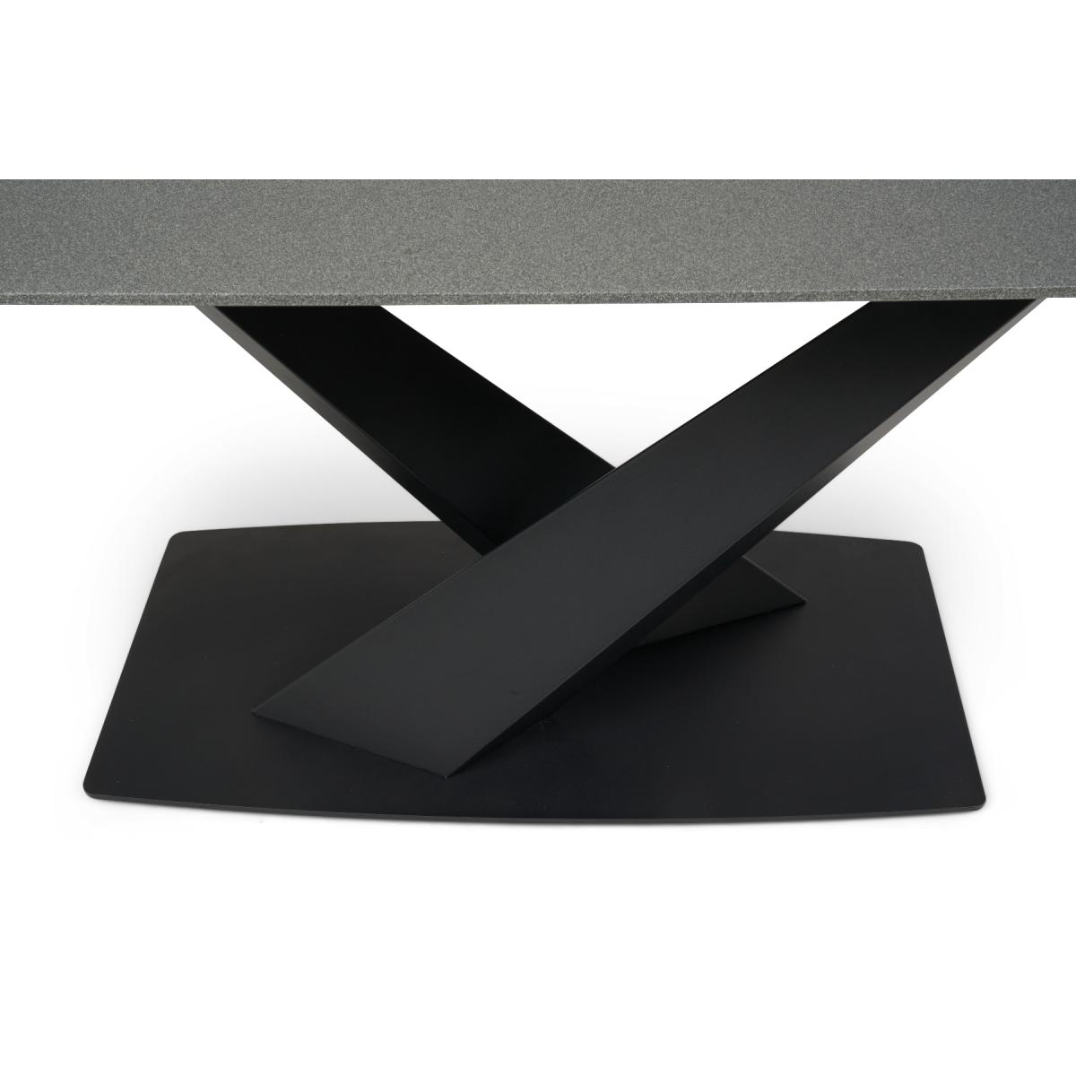 Extending Jacob 180cm Grey Stone Dining Table with 8 Grey Vigo Chairs – image 9