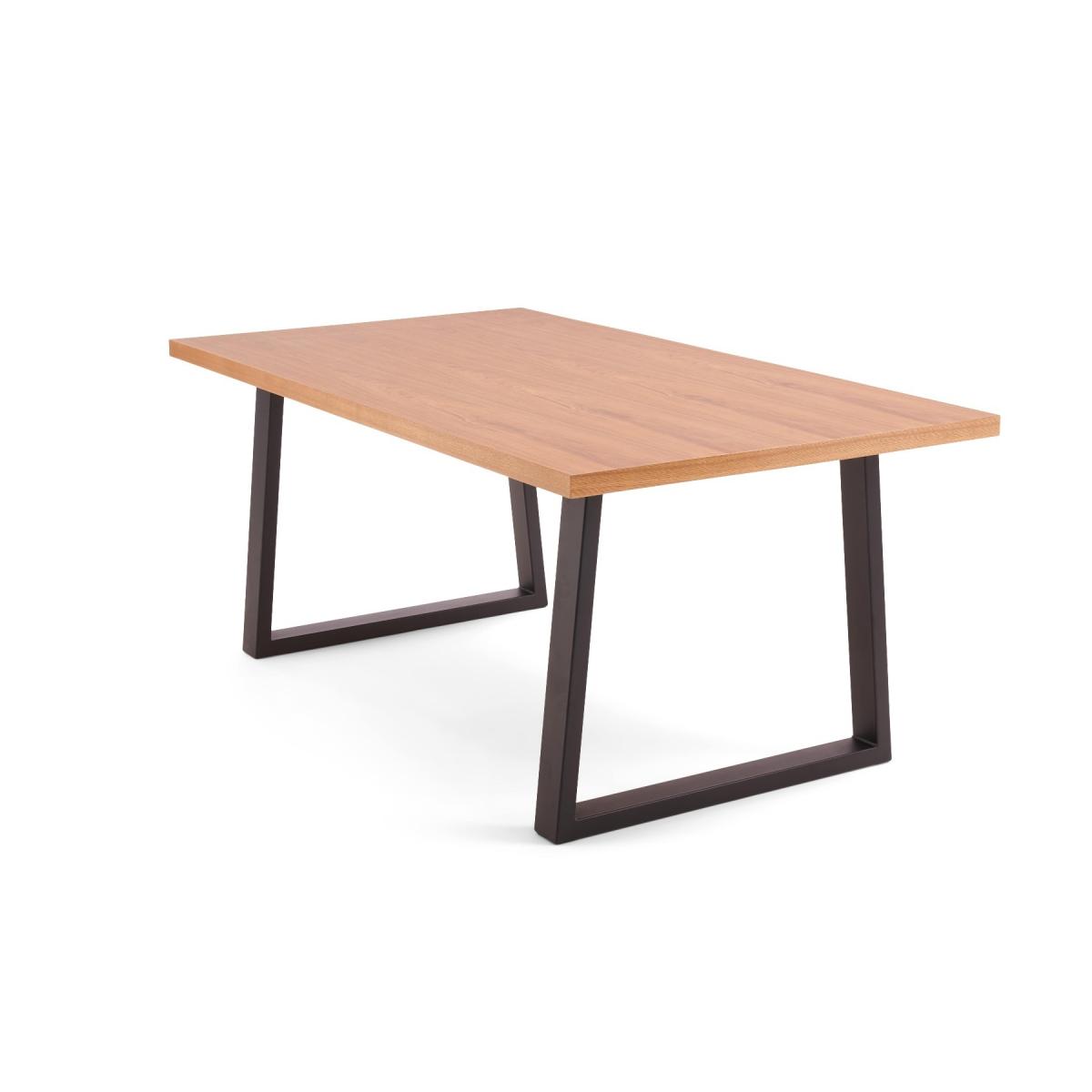Urban 180cm Ash and Veneer Industrial Dining Table with 4 Brown Larson Chairs with 1 Brown Bench – image 11