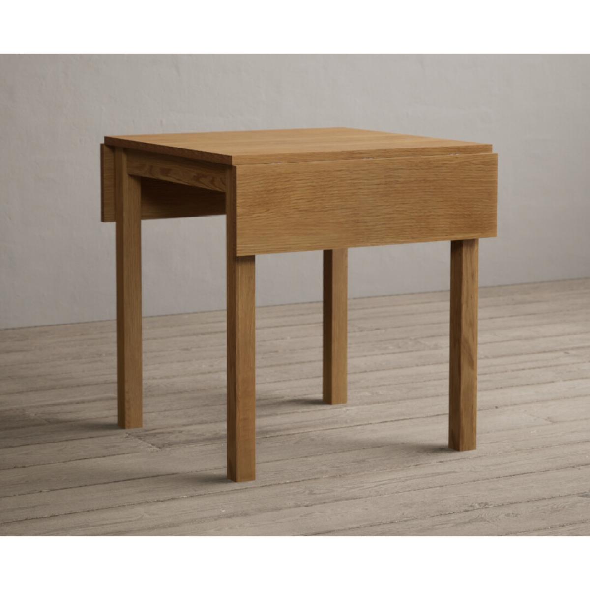 Extending York 70cm Solid Oak Dining Table With 4 Cream Olivia Chairs – image 6