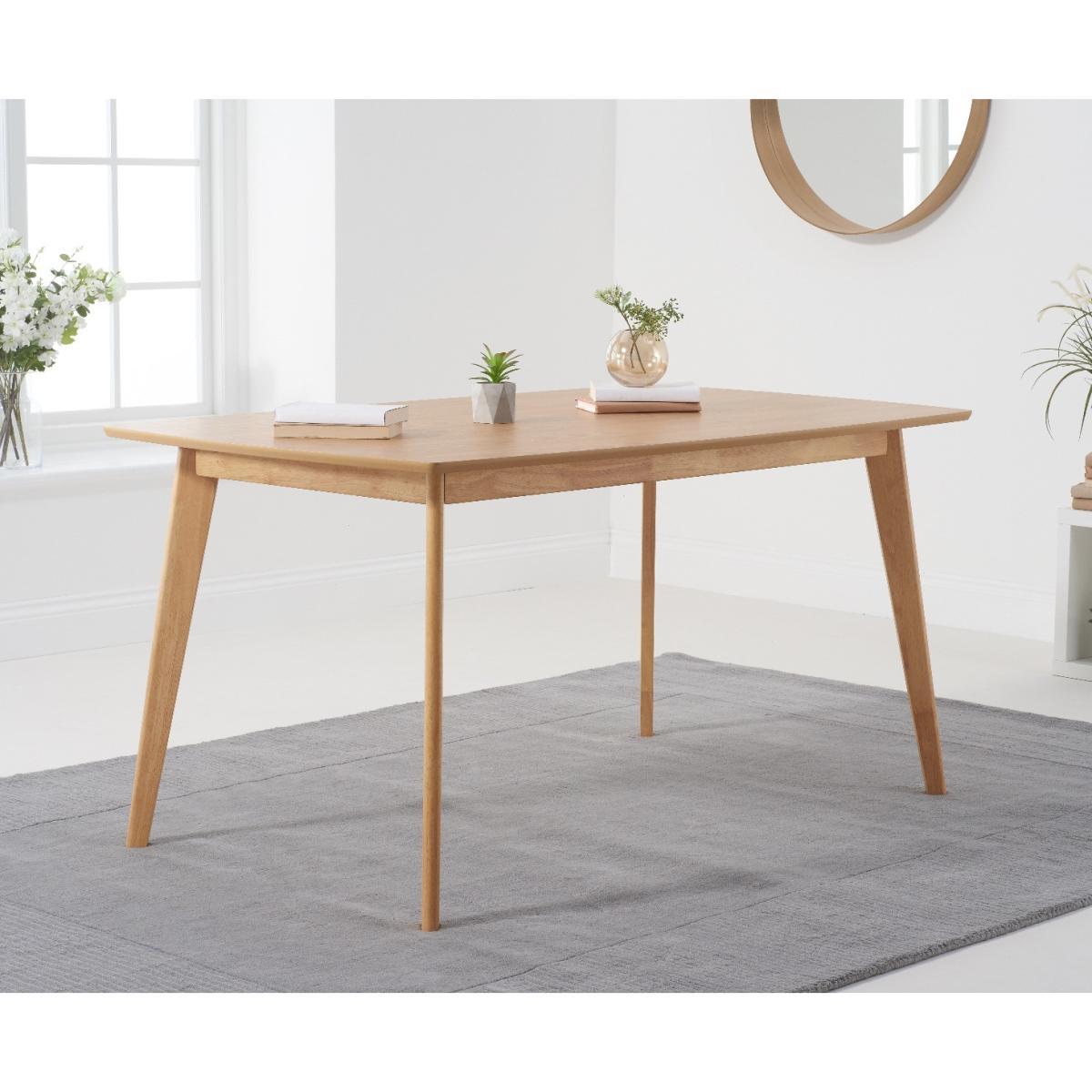 Sacha 150cm Dining Table with Sacha Cushion Seat Chairs and Benches - Oak and Grey, 2 Chairs – image 5
