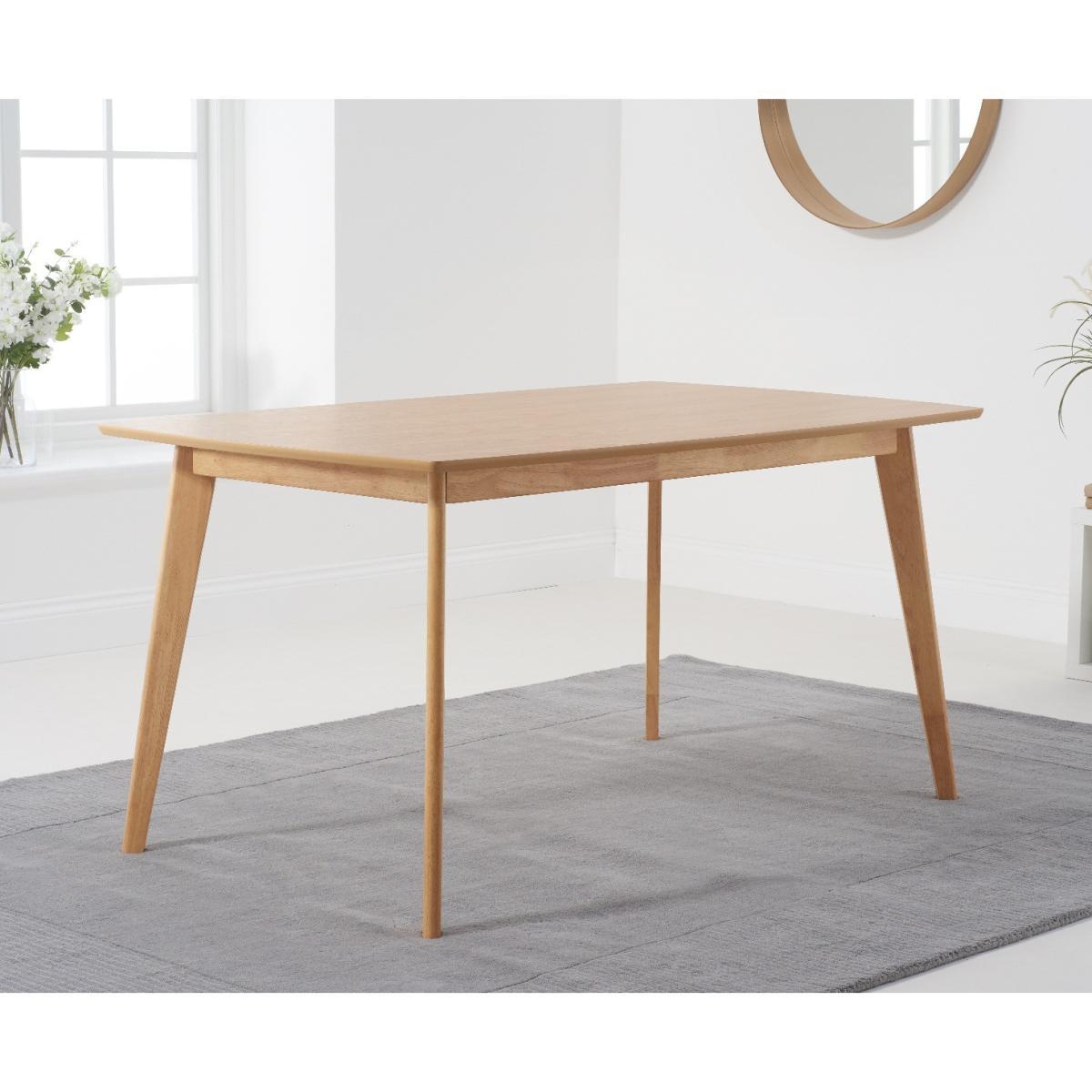 Sacha 150cm Dining Table with Sacha Cushion Seat Chairs and Benches - Oak and Grey, 2 Chairs – image 6
