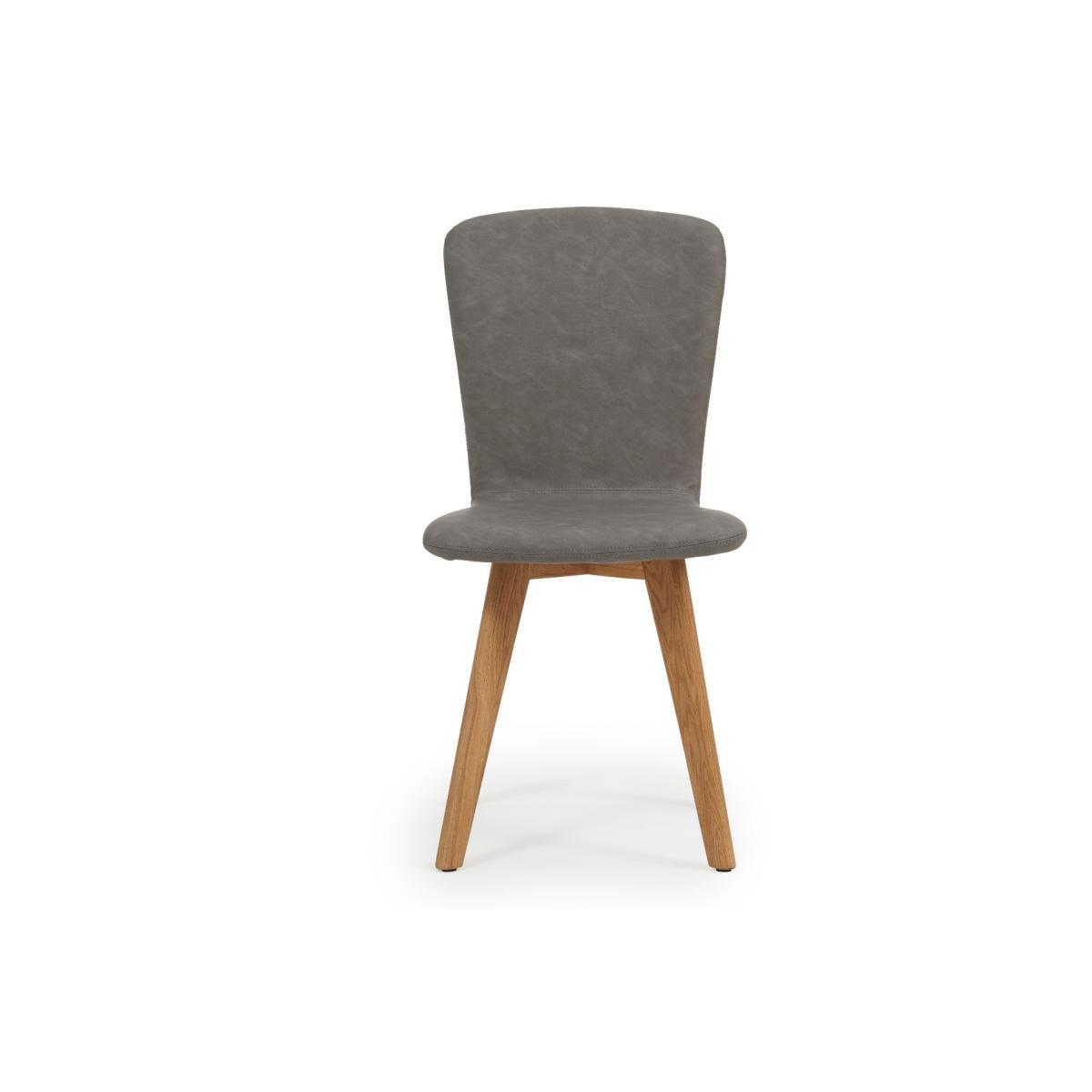 Verona 150cm Oak Table With 6 Grey Ruben Faux Leather Chairs – image 19