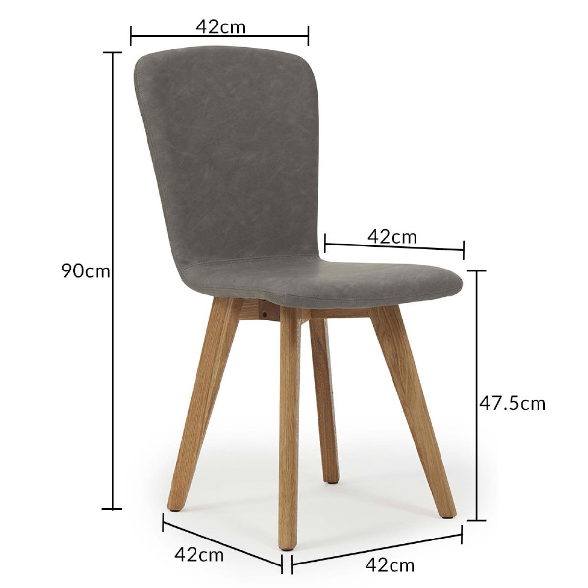 Verona 150cm Oak Table With 6 Grey Ruben Faux Leather Chairs – image 20