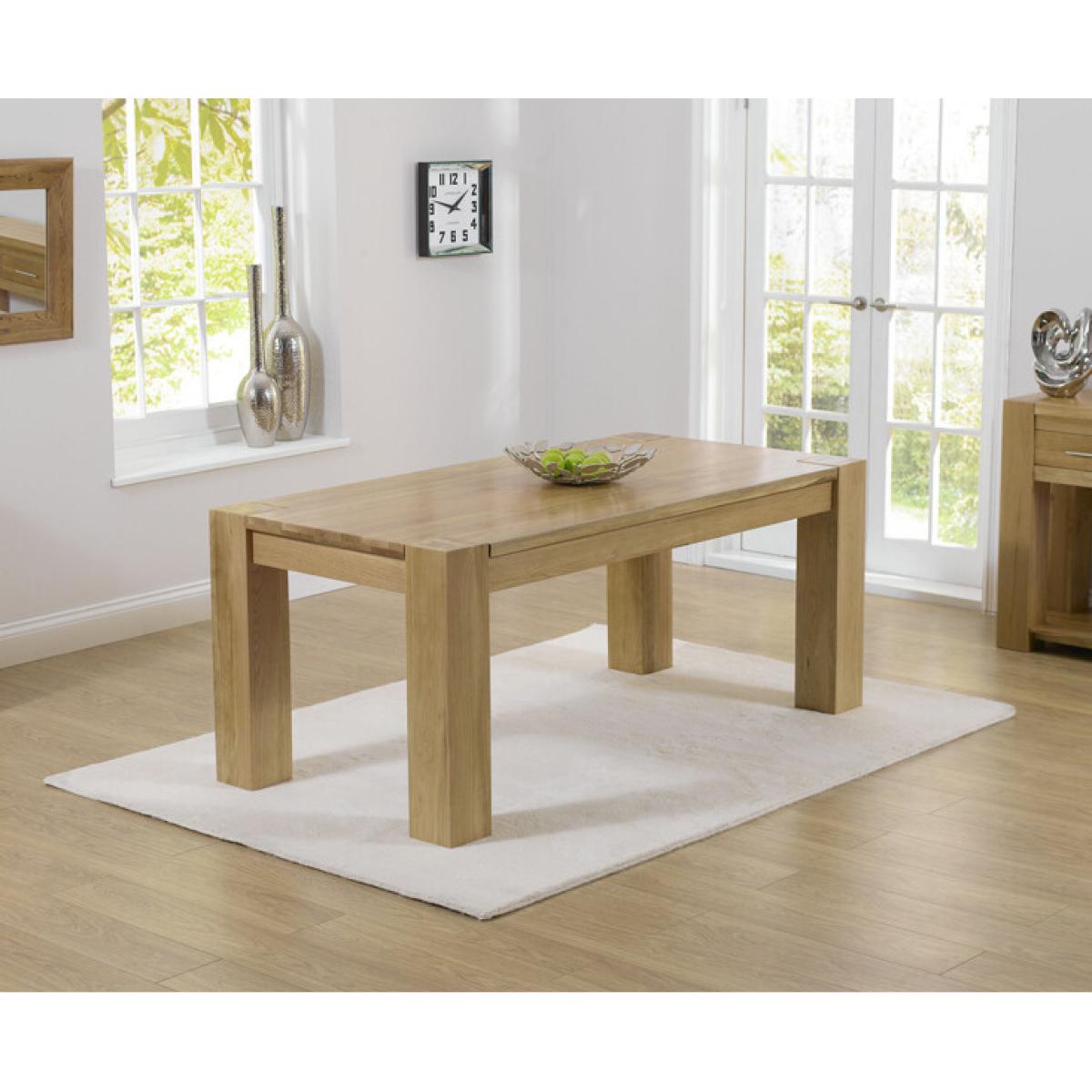 Ex-display Thames 220cm Oak Dining Table with 4 Cream Montreal Chairs – image 2