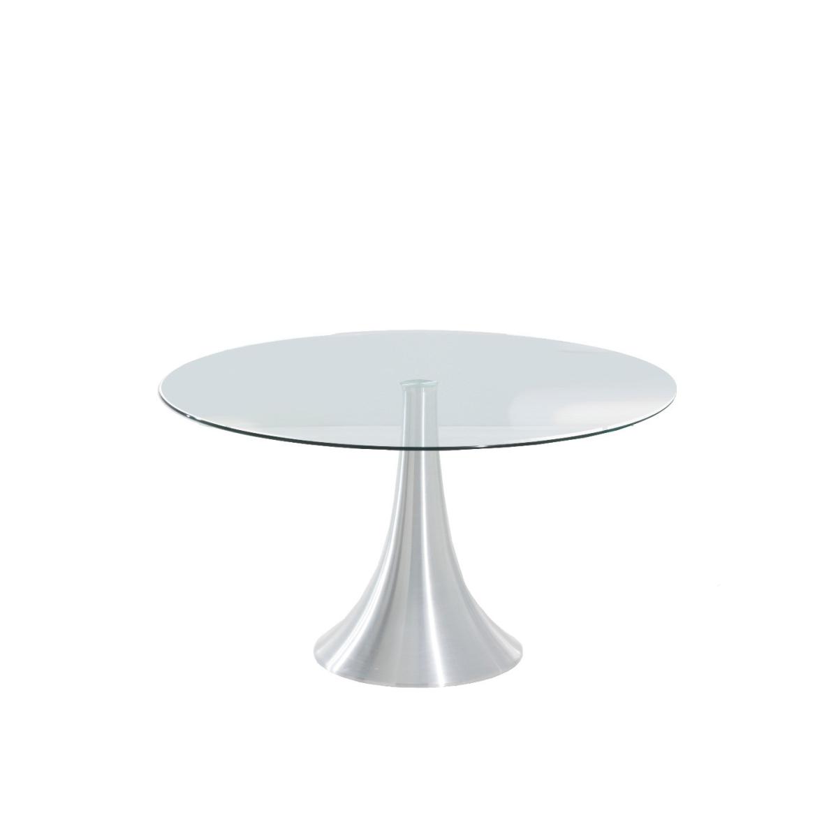Paloma 135cm Round Glass Dining Table With 4 Black Cavello Chairs – image 12