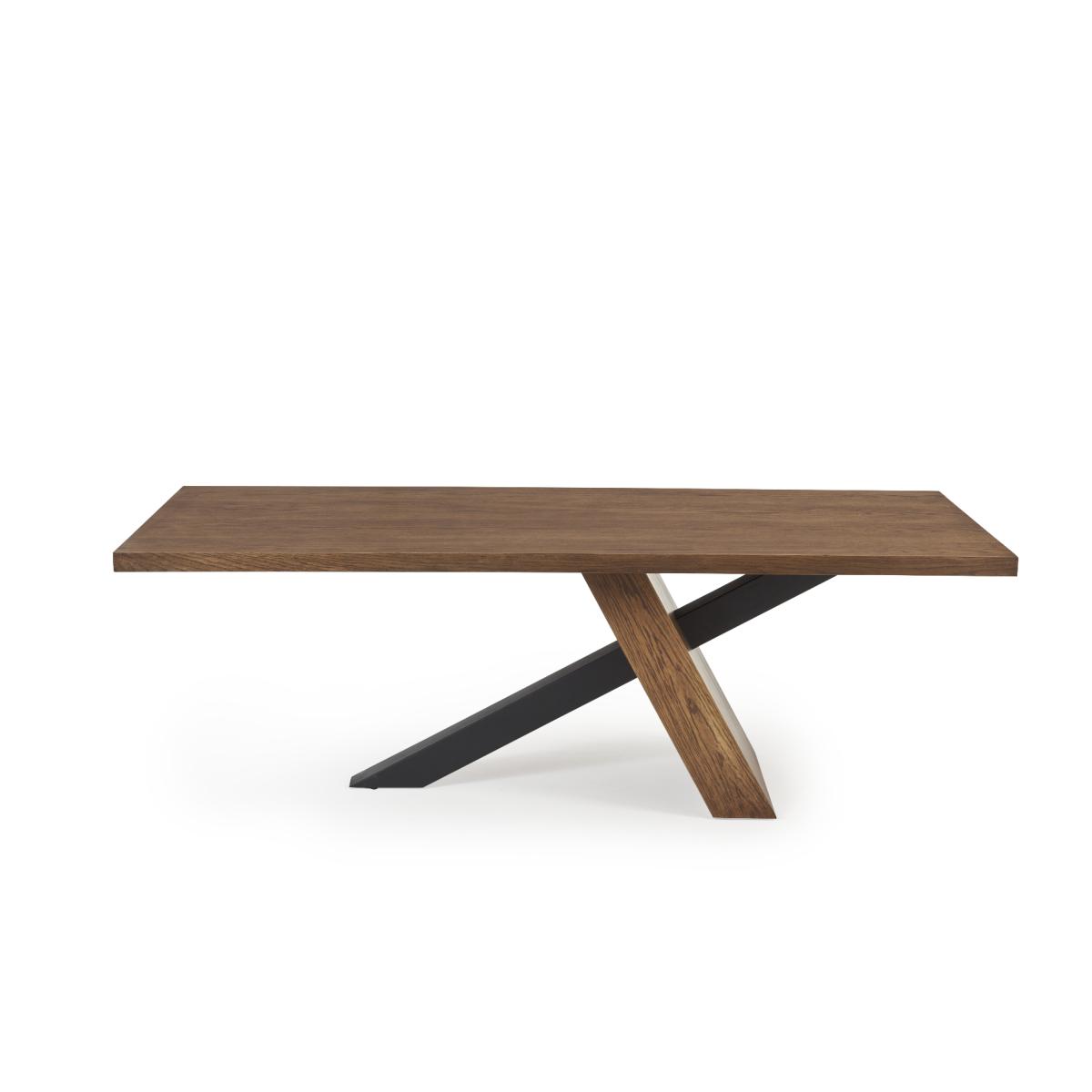 Montana 225cm Black Leg Industrial Dining Table With 8 Brown Brody Antique Dining Chairs – image 17