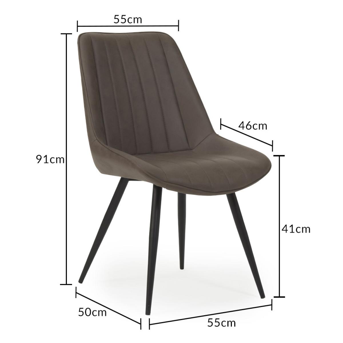 Montana 225cm Black Leg Industrial Dining Table With 8 Brown Brody Antique Dining Chairs – image 24