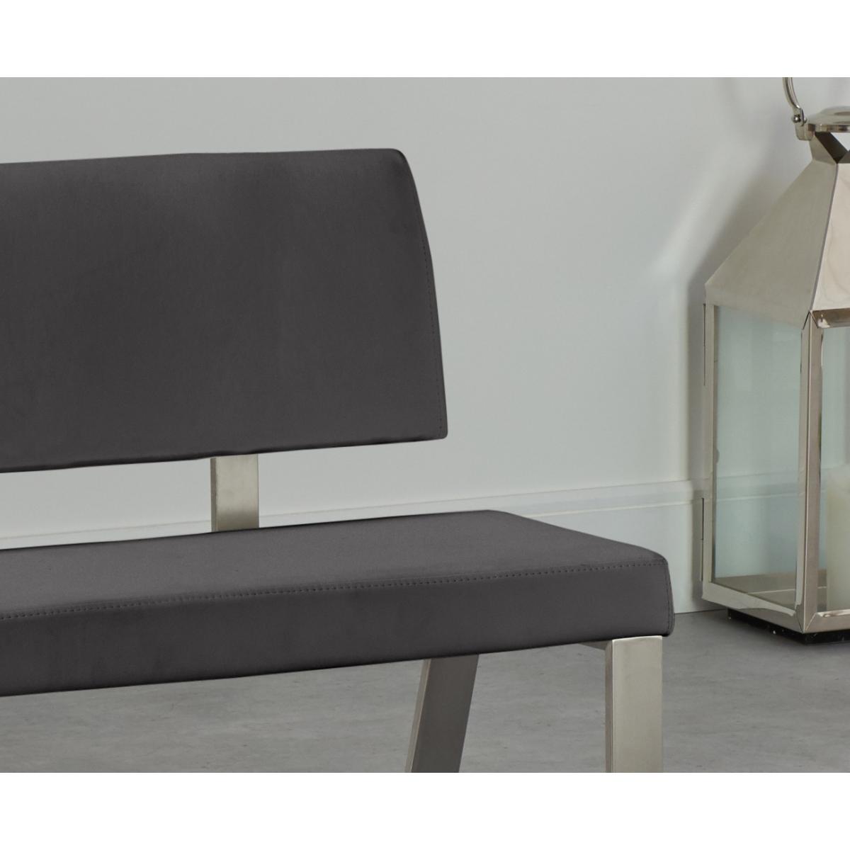 Atlanta 160cm White High Gloss Dining Table With 4 Grey Austin Chairs And 2 Malaga Grey Benches – image 21