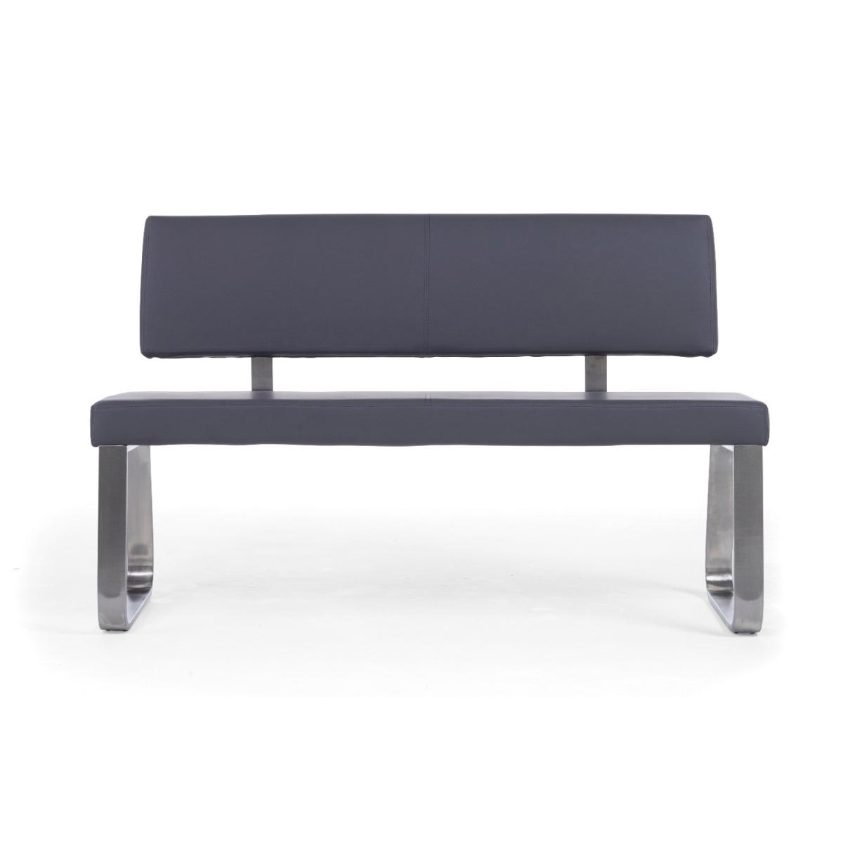 Atlanta 160cm White High Gloss Dining Table With 4 Grey Austin Chairs And 2 Malaga Grey Benches – image 22