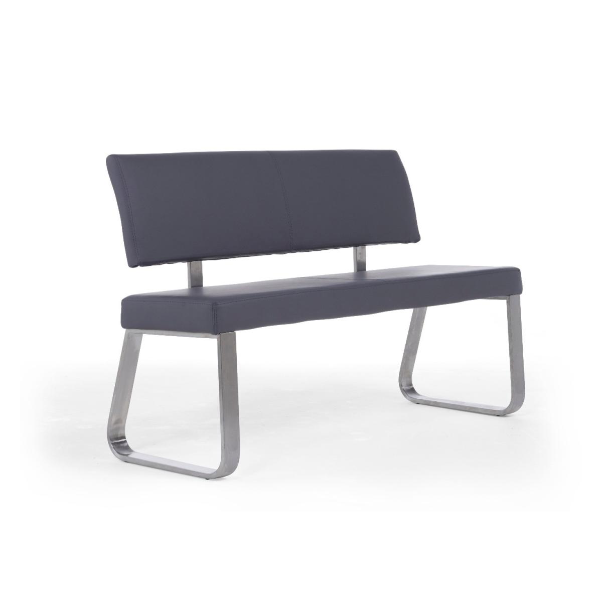 Atlanta 160cm White High Gloss Dining Table With 4 Grey Austin Chairs And 2 Malaga Grey Benches – image 23