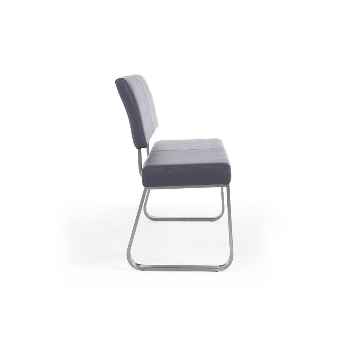 Atlanta 160cm White High Gloss Dining Table With 4 Grey Austin Chairs And 2 Malaga Grey Benches – image 24