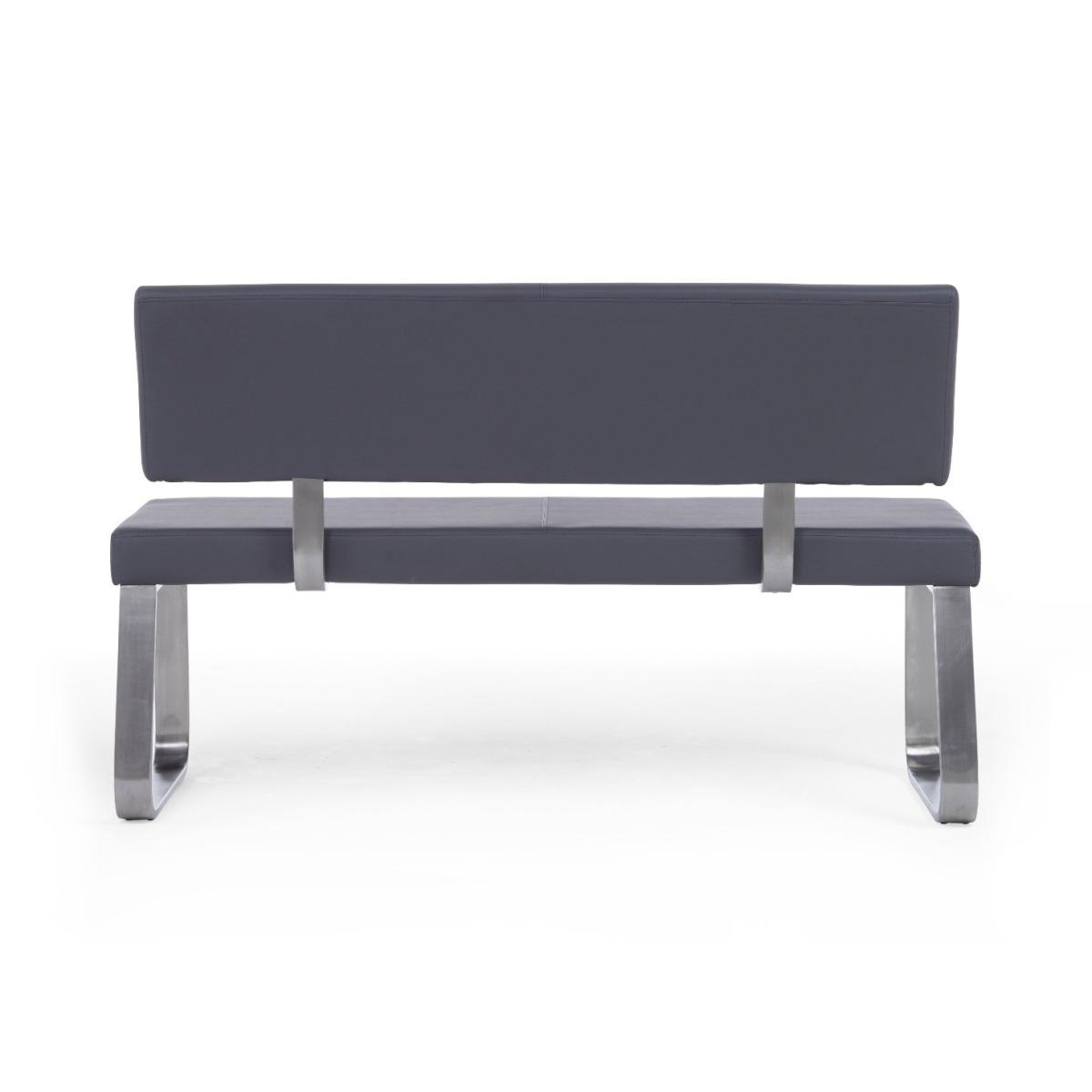 Atlanta 160cm White High Gloss Dining Table With 4 Grey Austin Chairs And 2 Malaga Grey Benches – image 26