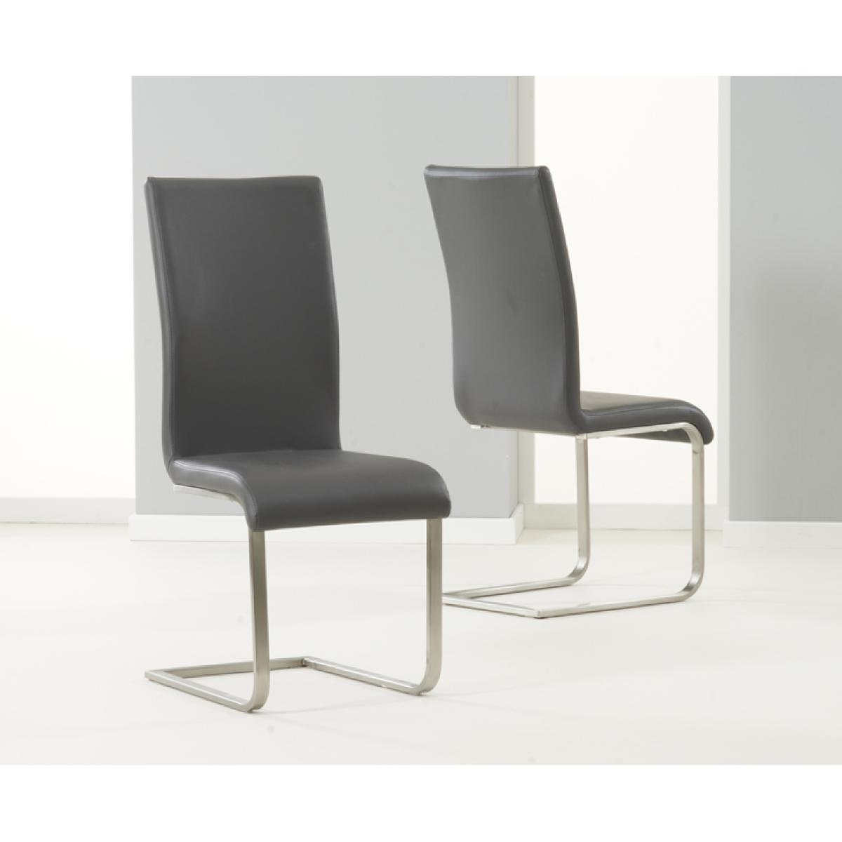 Atlanta 160cm White High Gloss Dining Table With 4 Grey Austin Chairs And 2 Malaga Grey Benches – image 6