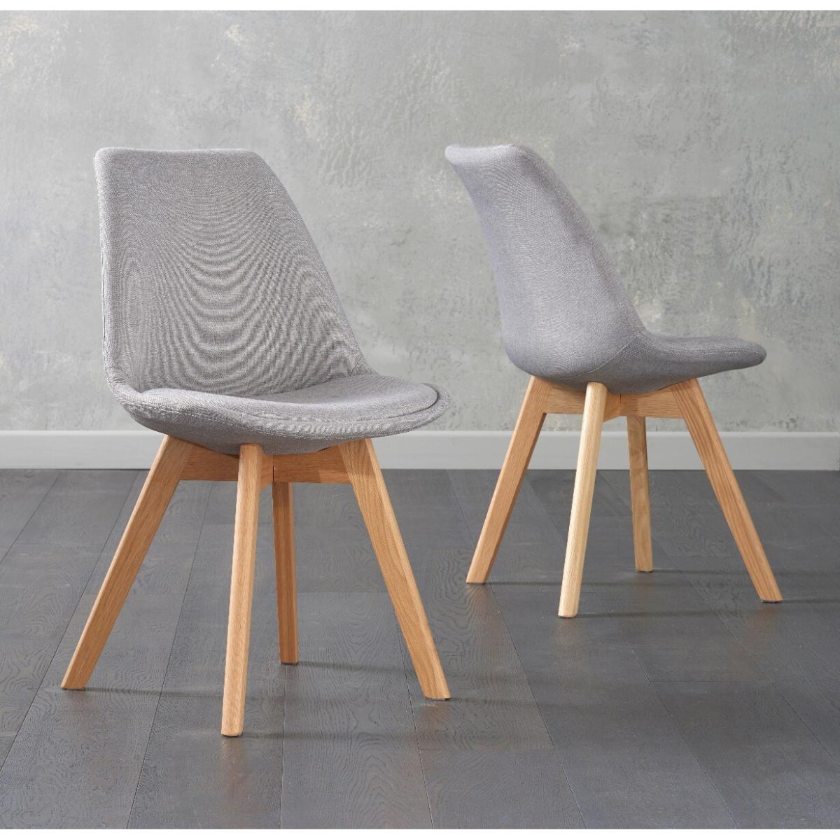 York 150cm Solid Oak Dining Table With 2 Light Grey Orson Fabric Chairs And 2 York Benches – image 19