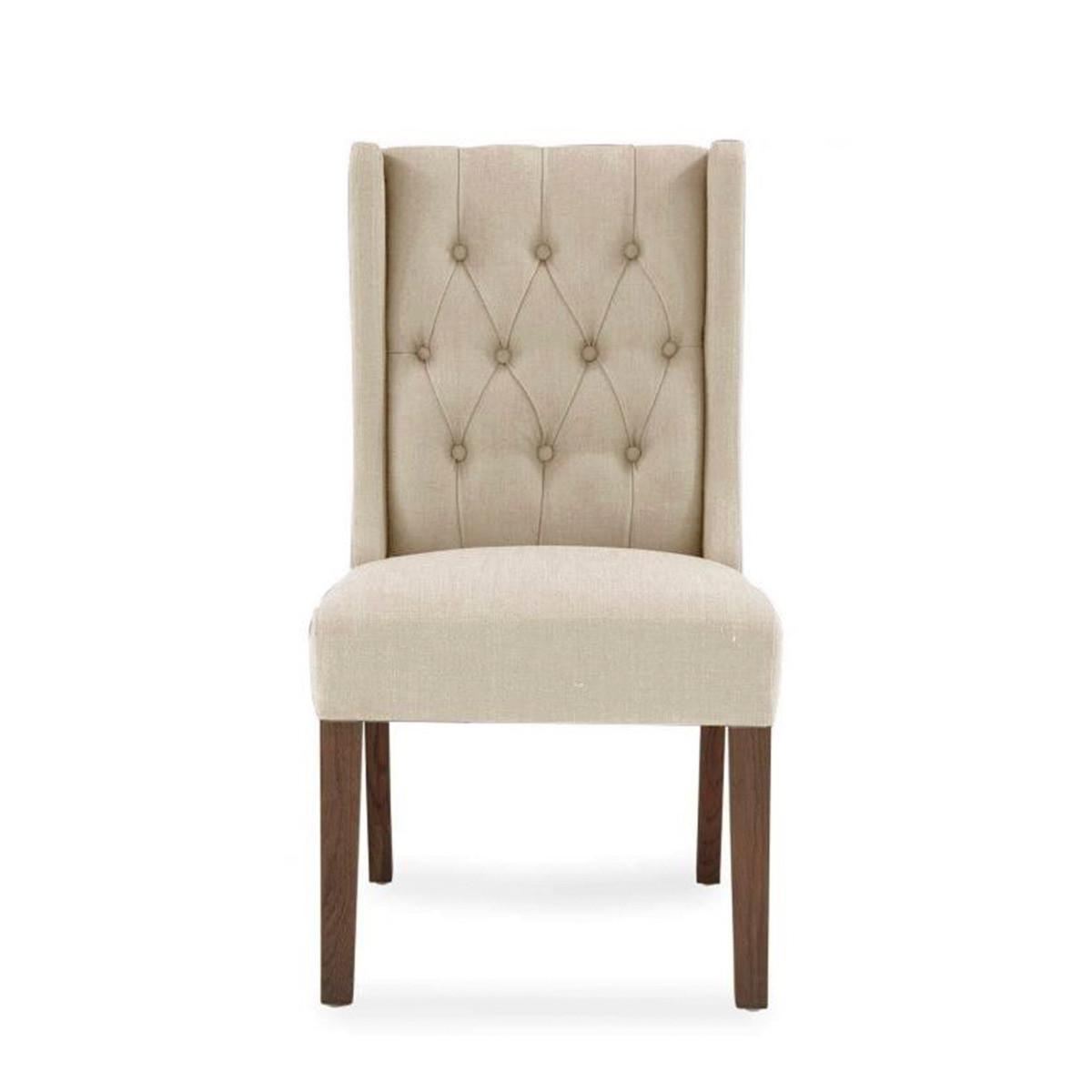 Normandy 180cm Dark Solid Oak Extending Dining Table with Safia Fabric Dark Oak Leg Chairs - Cream, 4 Chairs – image 9