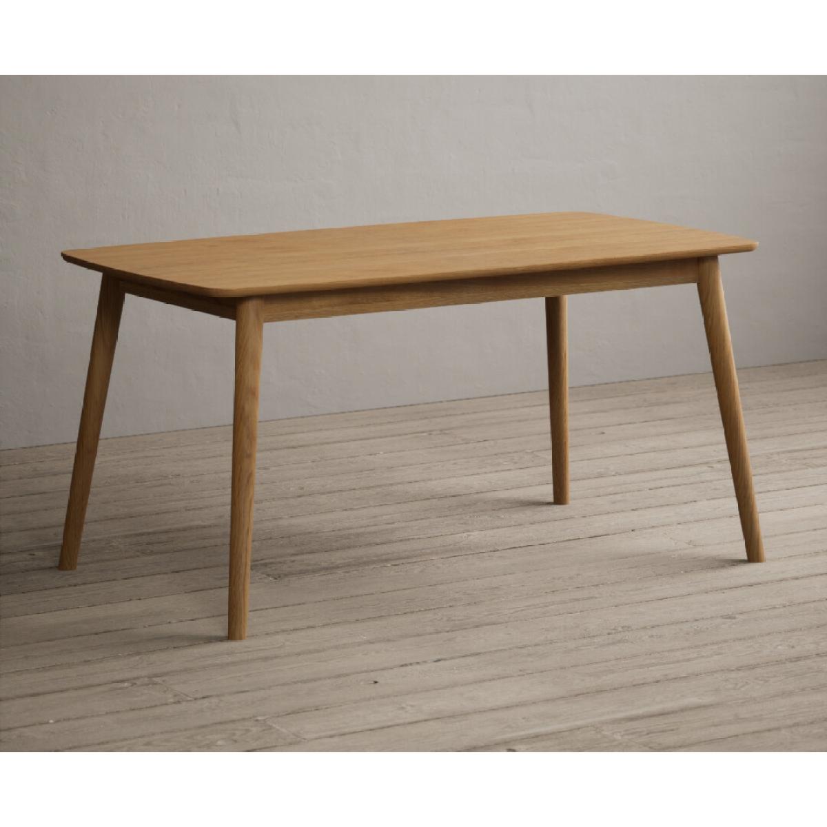 Nordic 150cm Solid Oak Dining Table with 2 Grey Nordic Chairs with 1 Grey Bench – image 13