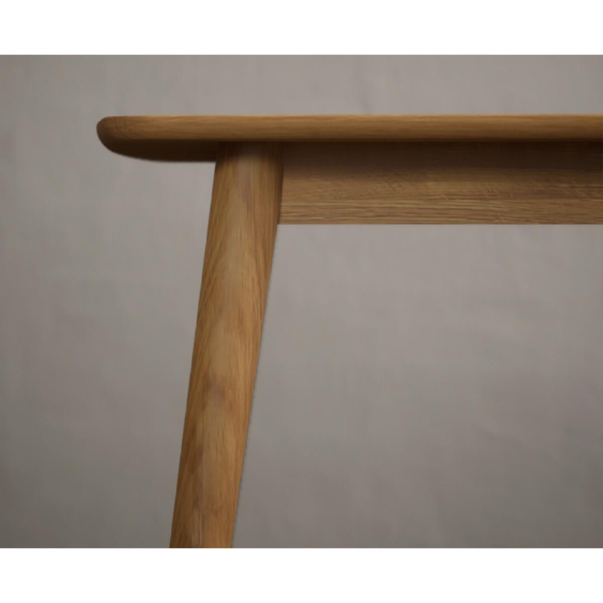 Nordic 150cm Solid Oak Dining Table with 2 Grey Nordic Chairs with 1 Grey Bench – image 15