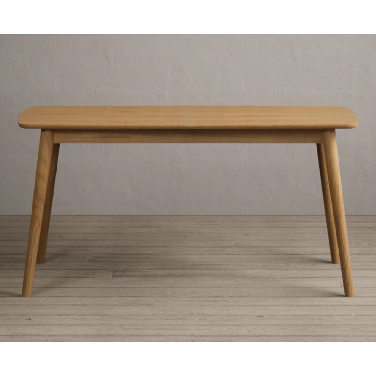 Nordic 150cm Solid Oak Dining Table with 2 Grey Nordic Chairs with 1 Grey Bench – image 16