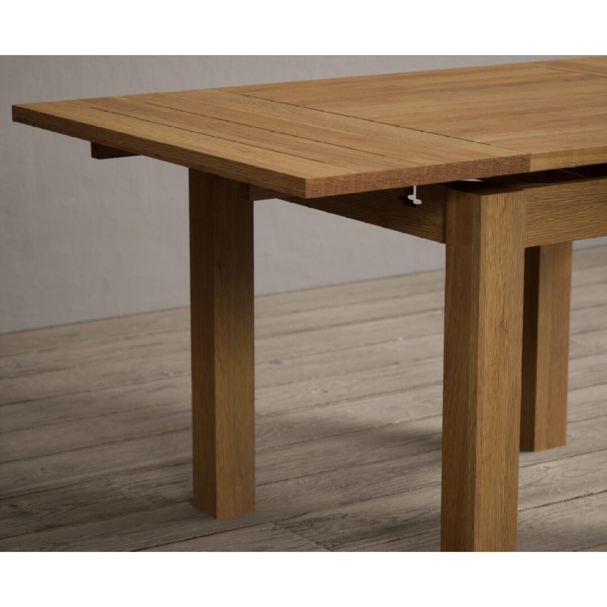 Extending Buxton 90cm Solid Oak Dining Table with 6 Charcoal Grey Scroll Back Chairs – image 27