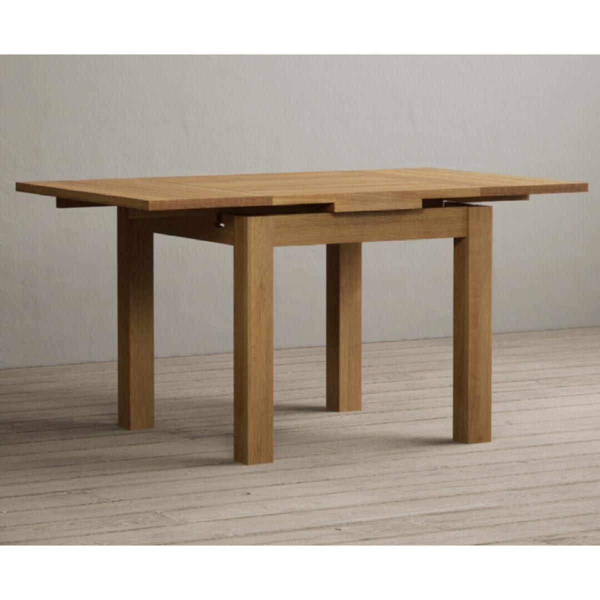 Extending Buxton 90cm Solid Oak Dining Table with 6 Charcoal Grey Scroll Back Chairs – image 10
