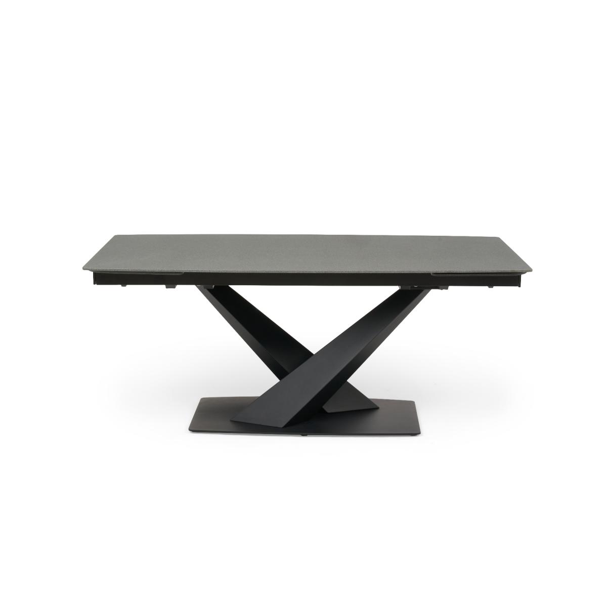 Extending Jacob 180cm Grey Stone Dining Table with 6 Grey Hendrick Chairs – image 14