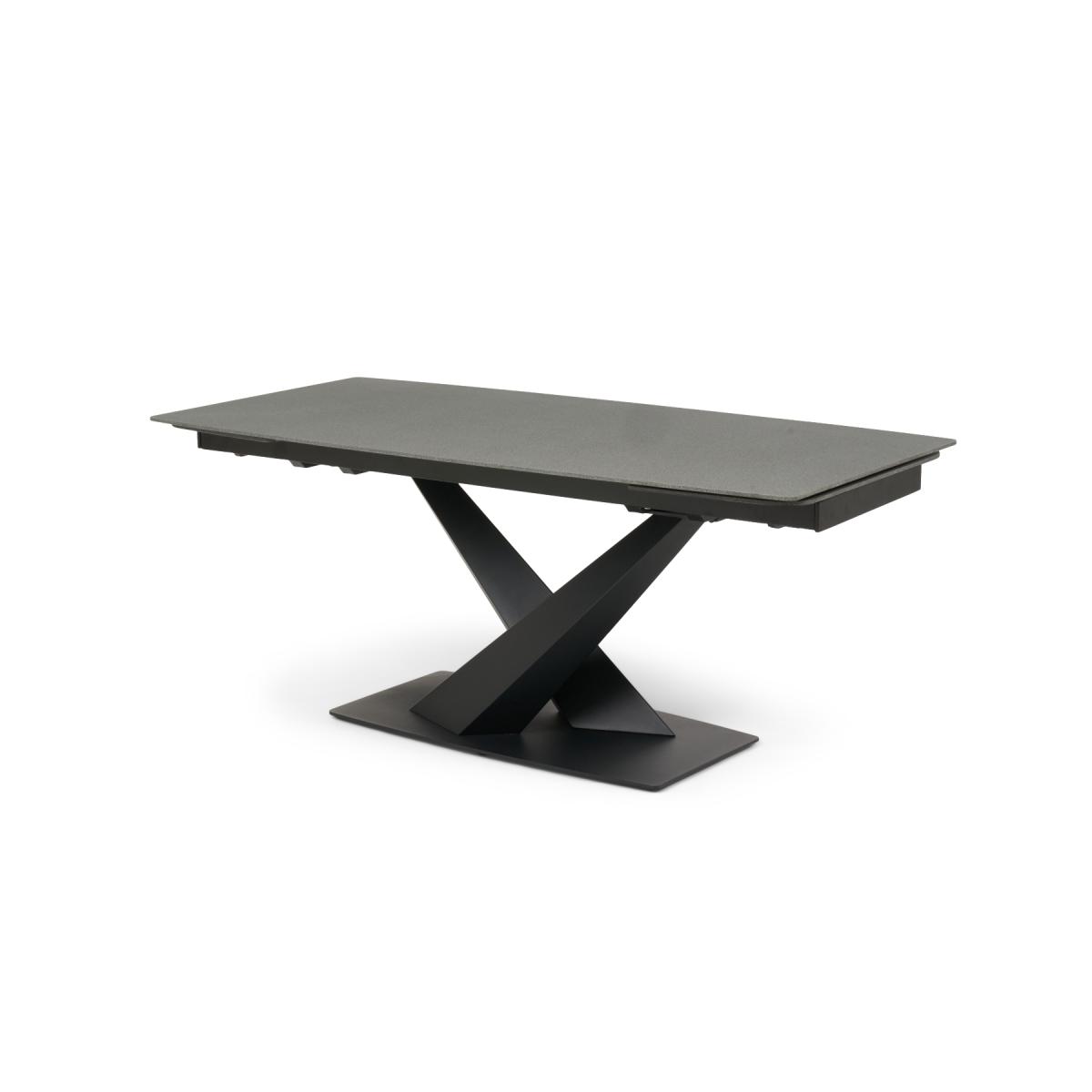 Extending Jacob 180cm Grey Stone Dining Table with 6 Grey Hendrick Chairs – image 15