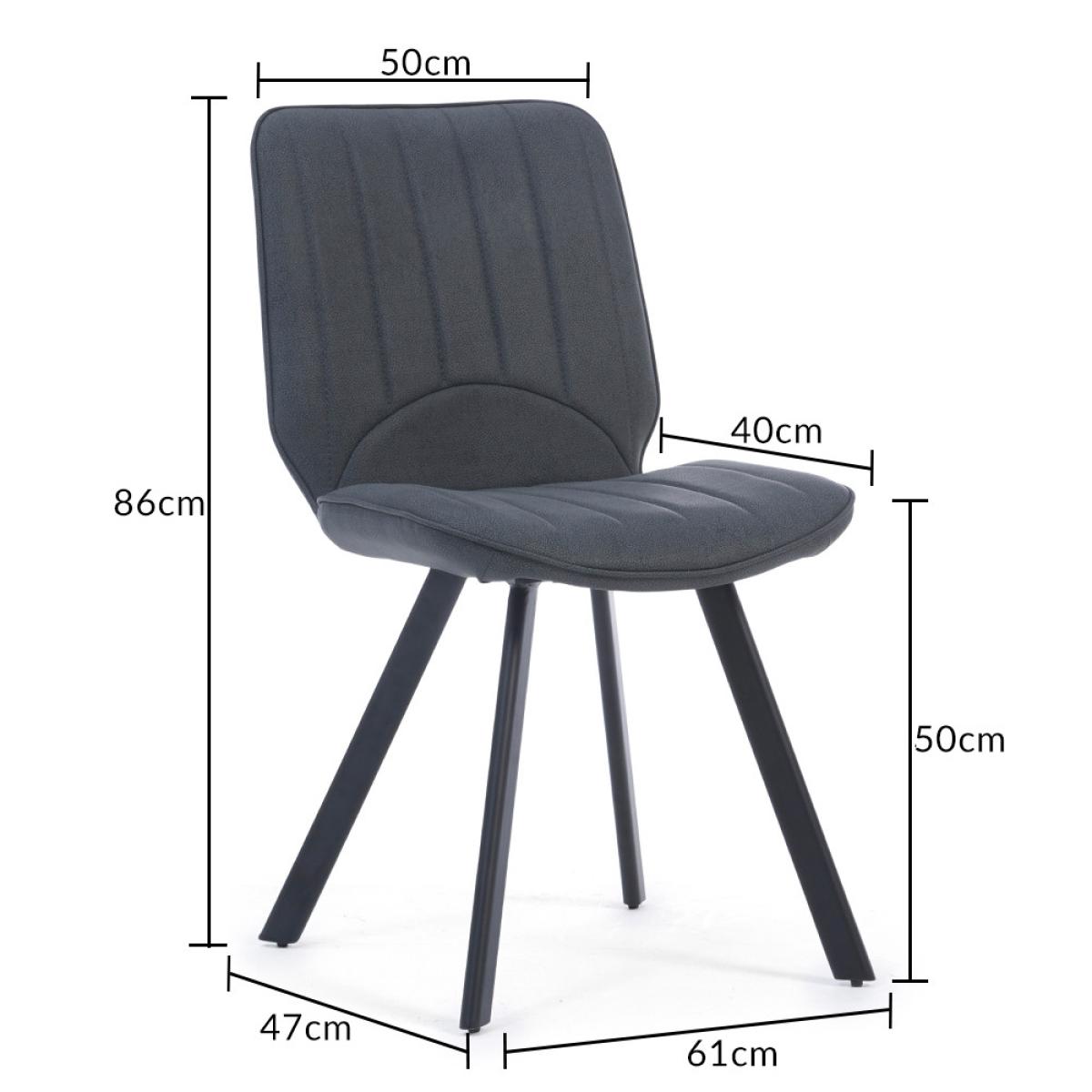 Extending Jacob 180cm Grey Stone Dining Table with 6 Grey Hendrick Chairs – image 20